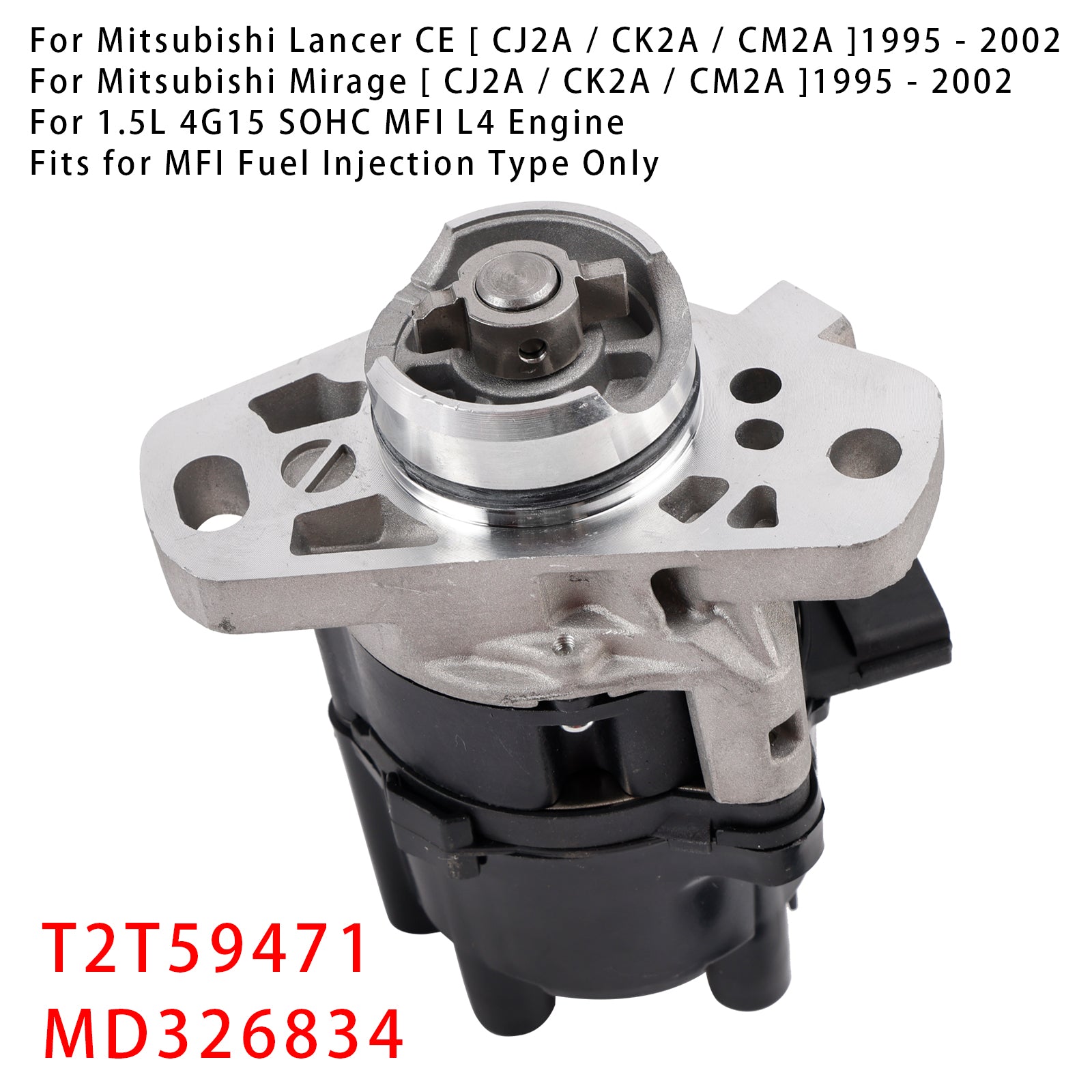 1.5L 4G15 SOHC MFI L4 Engine Electronic Ignition Distributor MD326834