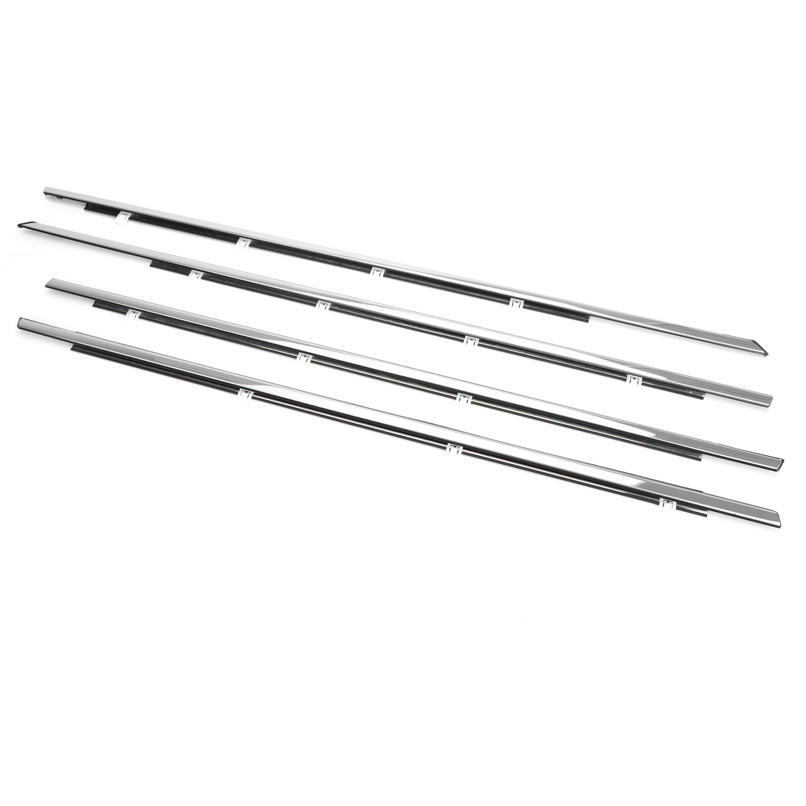 2008-2012 Honda Accord 4pcs Chrome Weatherstrip Window Moulding Trim Seal Belt