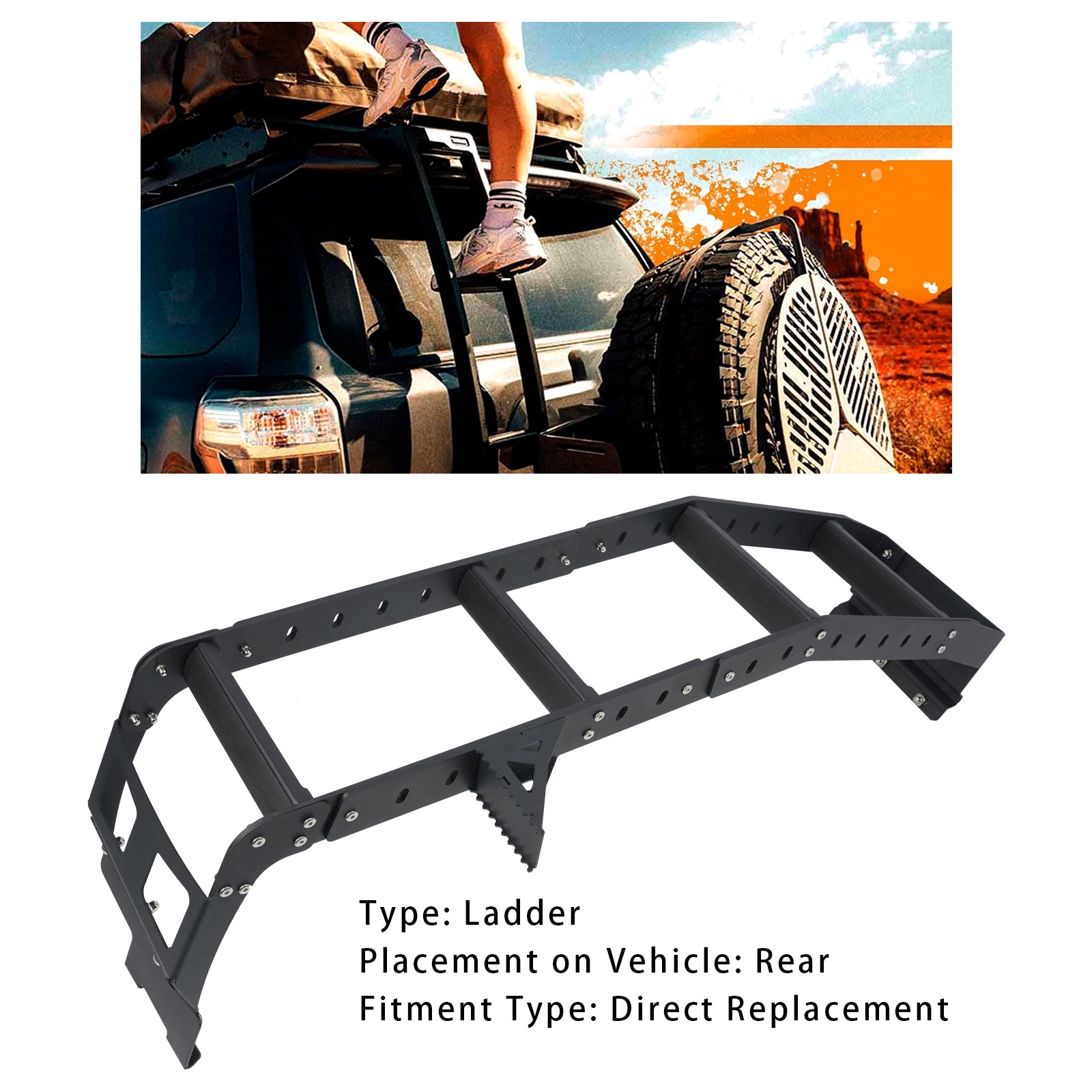 Rear Ladder For Toyota 4Runner 2010-2020 5TH GEN 2010-2024