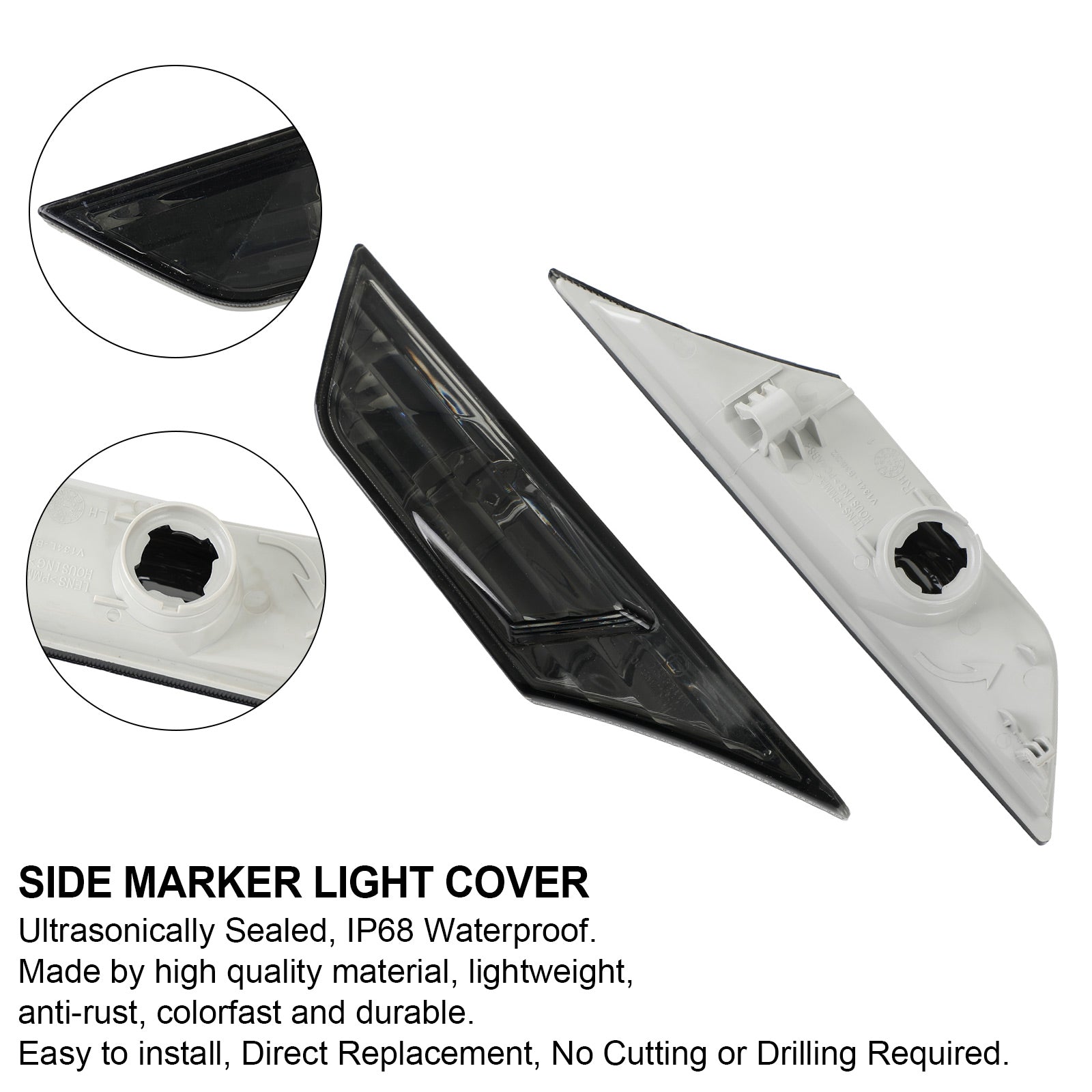 Sidomarkörslampa Turn Signal Ljushus för Honda Civic 2016-2021 Amber