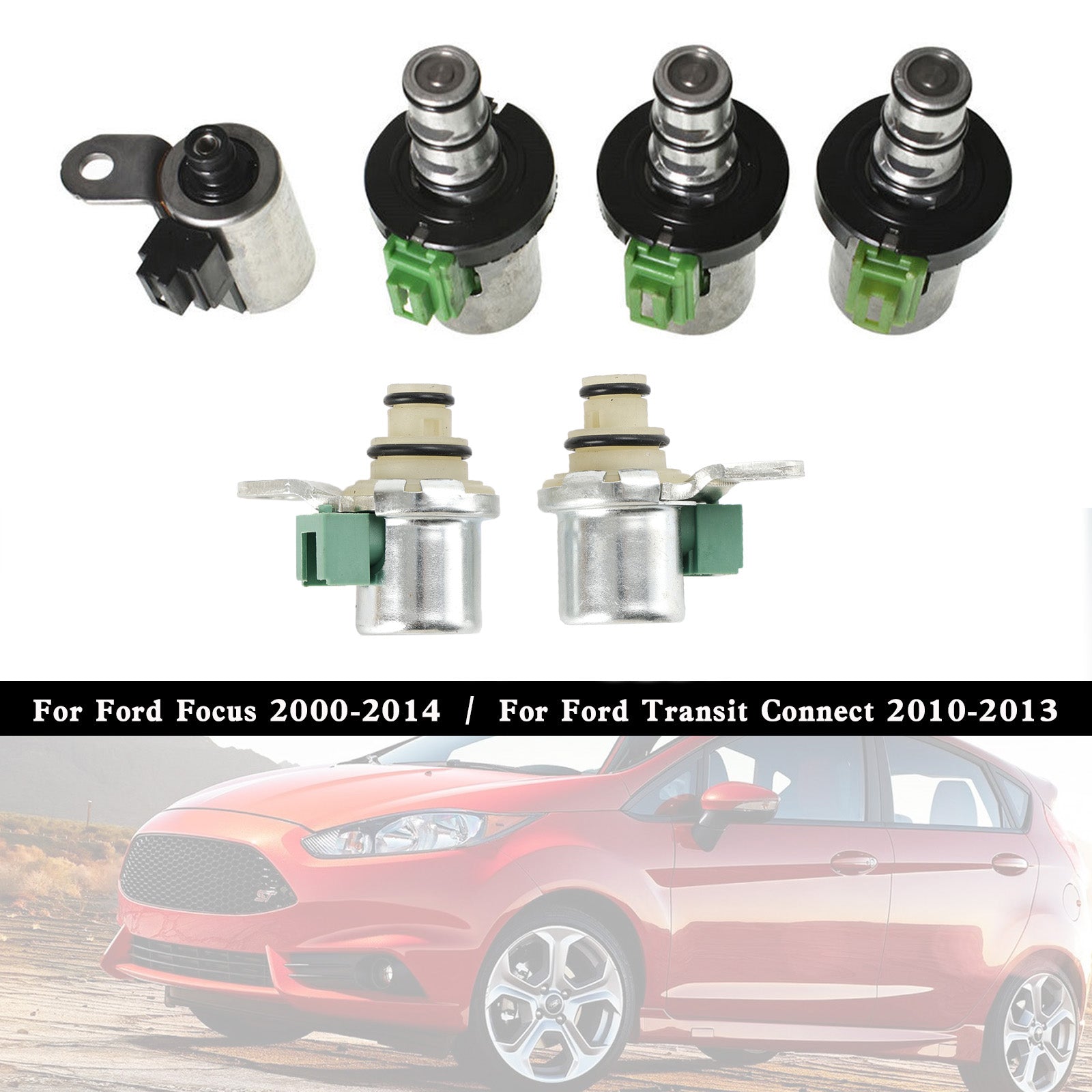 6st 4F27E Transmission Solenoid Shift 2 Pwm 3 EPC 1 för Ford Focus Fiesta