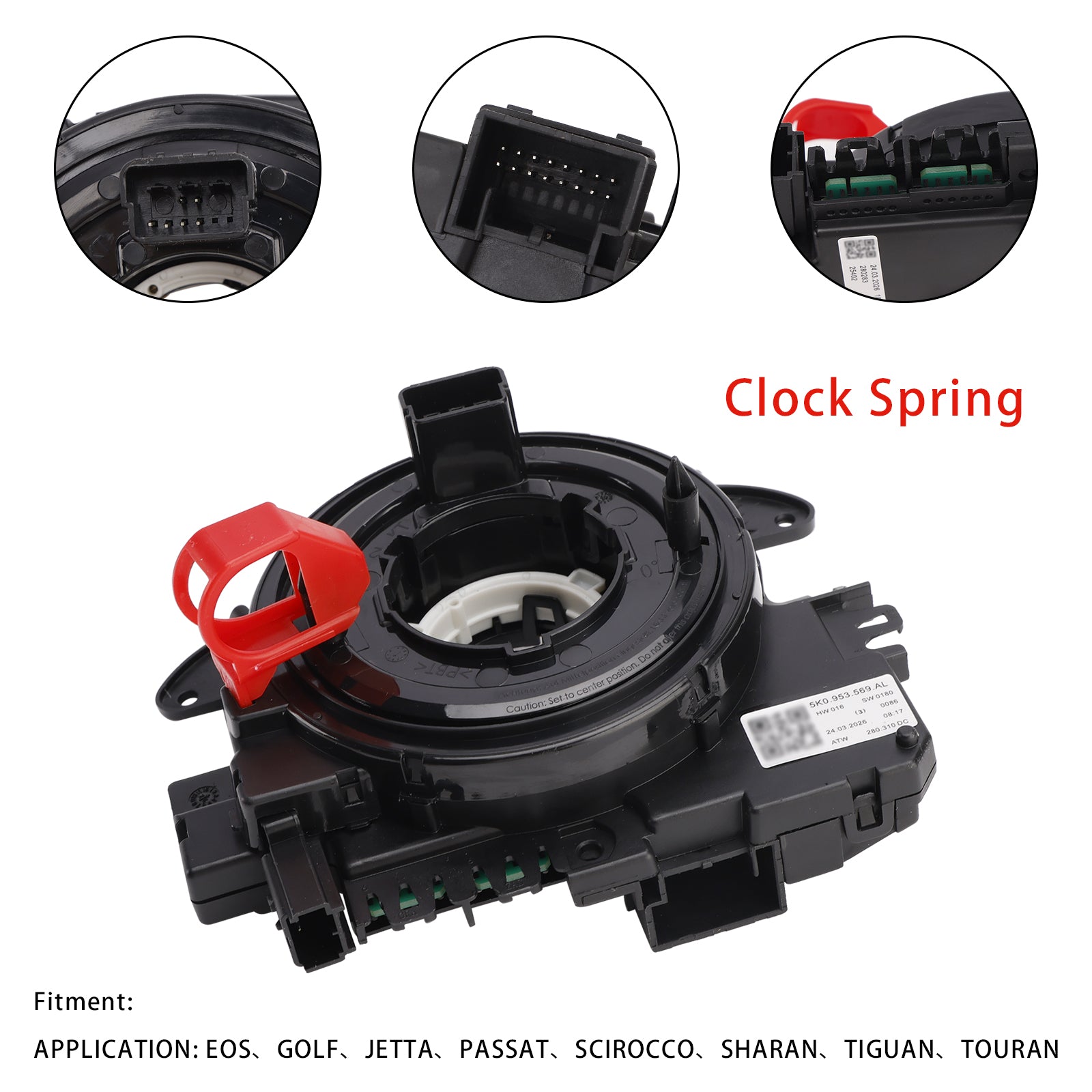 2010-2015 VW TOURAN (1T3) 2.0 TDI CFHC 1968 103 MPV Clock Spring 5K0953569AL 5K0953569H