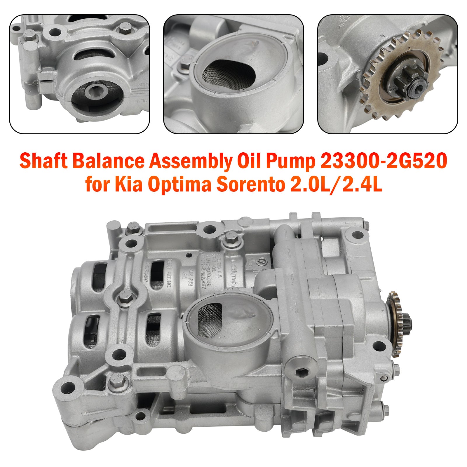 2012-2014 Hyundai Sonata Azera 2.0L/2.4L Shaft Balance Assembly Oil Pump 23300-2G520