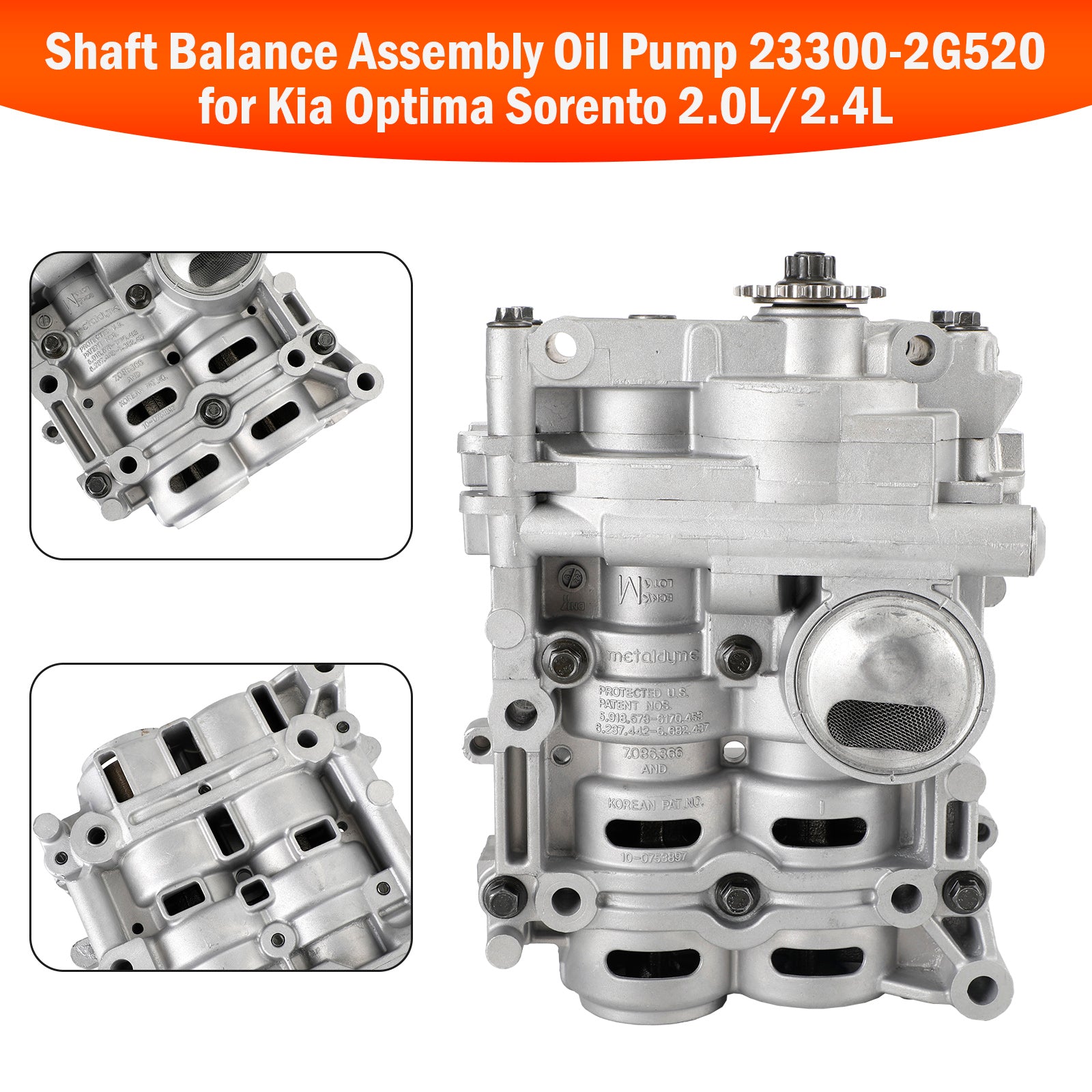 2012-2014 Hyundai Sonata Azera 2.0L/2.4L pompe à huile d'assemblage d'équilibre d'arbre 23300-2G520