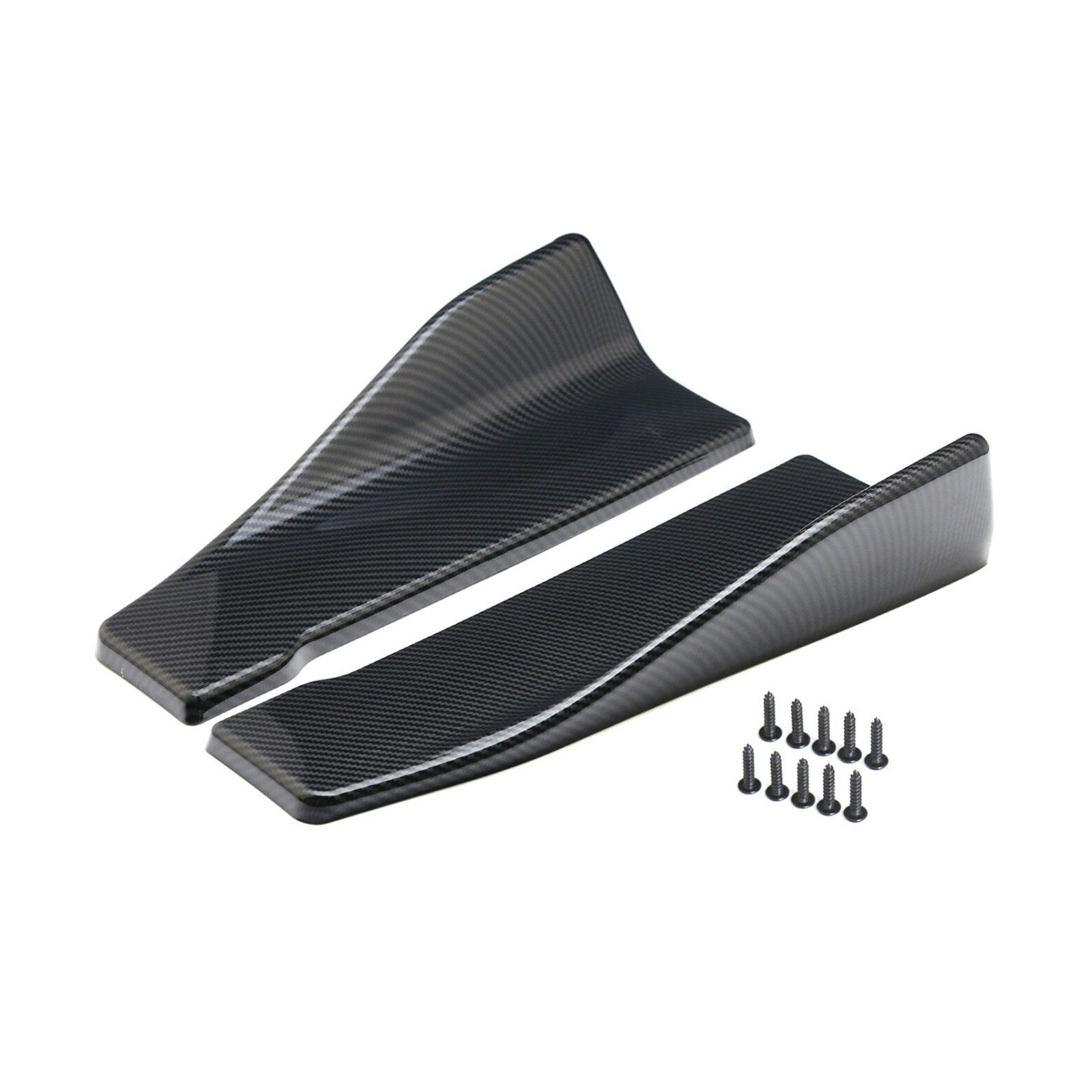 2 stks 35 cm Rok Spoiler Achterlip Uitbreiding Rocker Splitters Winglet Vleugels Carbon