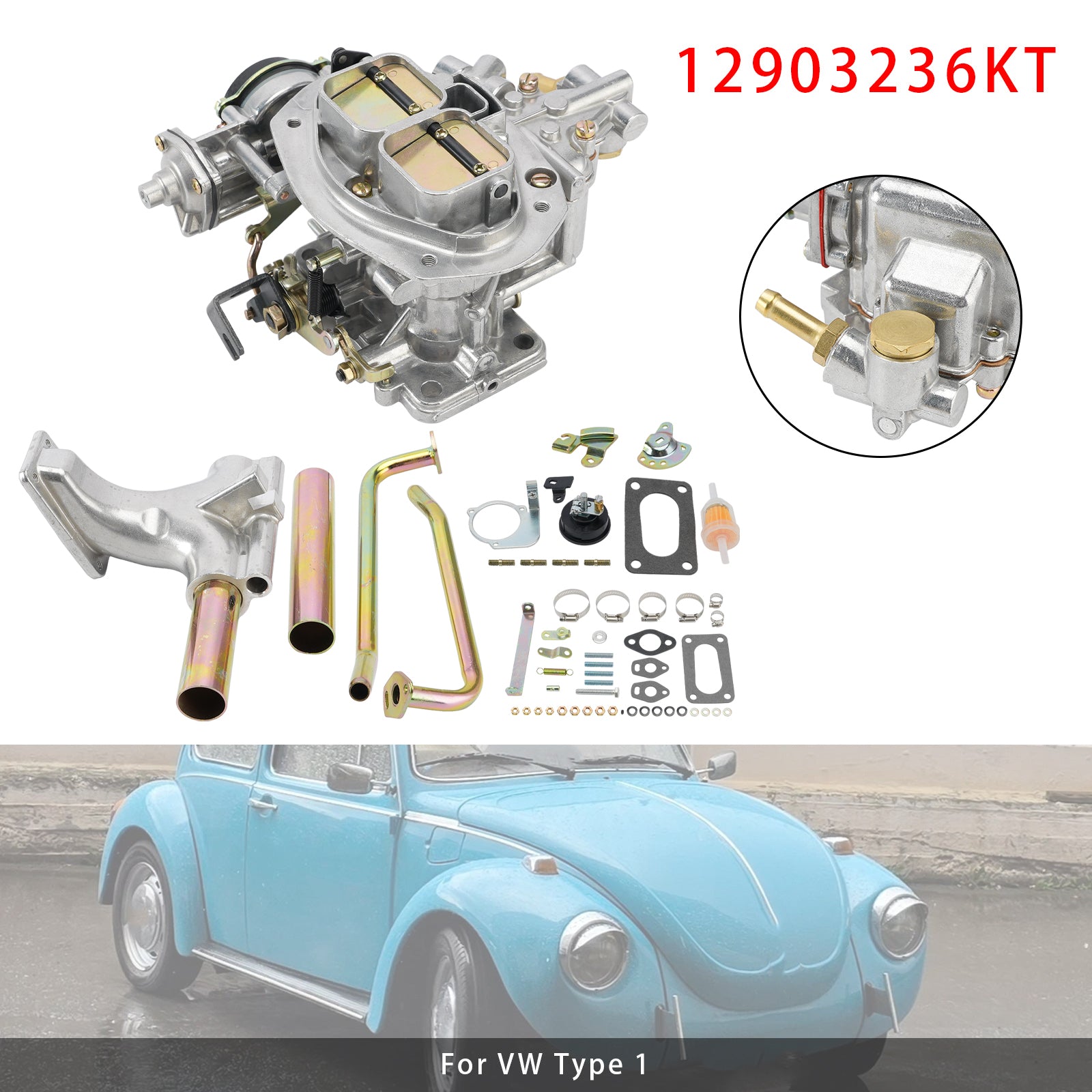 Kit carburatore DFEV progressivo 32/36 completo carburatore 12903236KT per VW tipo 1