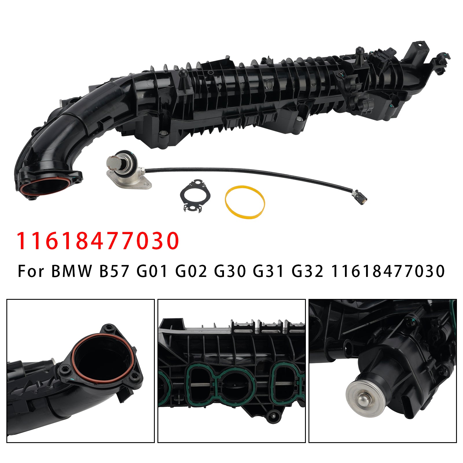 2016/09-2020/06 For BMW 5er F90, G30 530d xDrive 2993 ccm, 195 KW, 265 PS Inlet Intake Manifold With Motor 11618477030