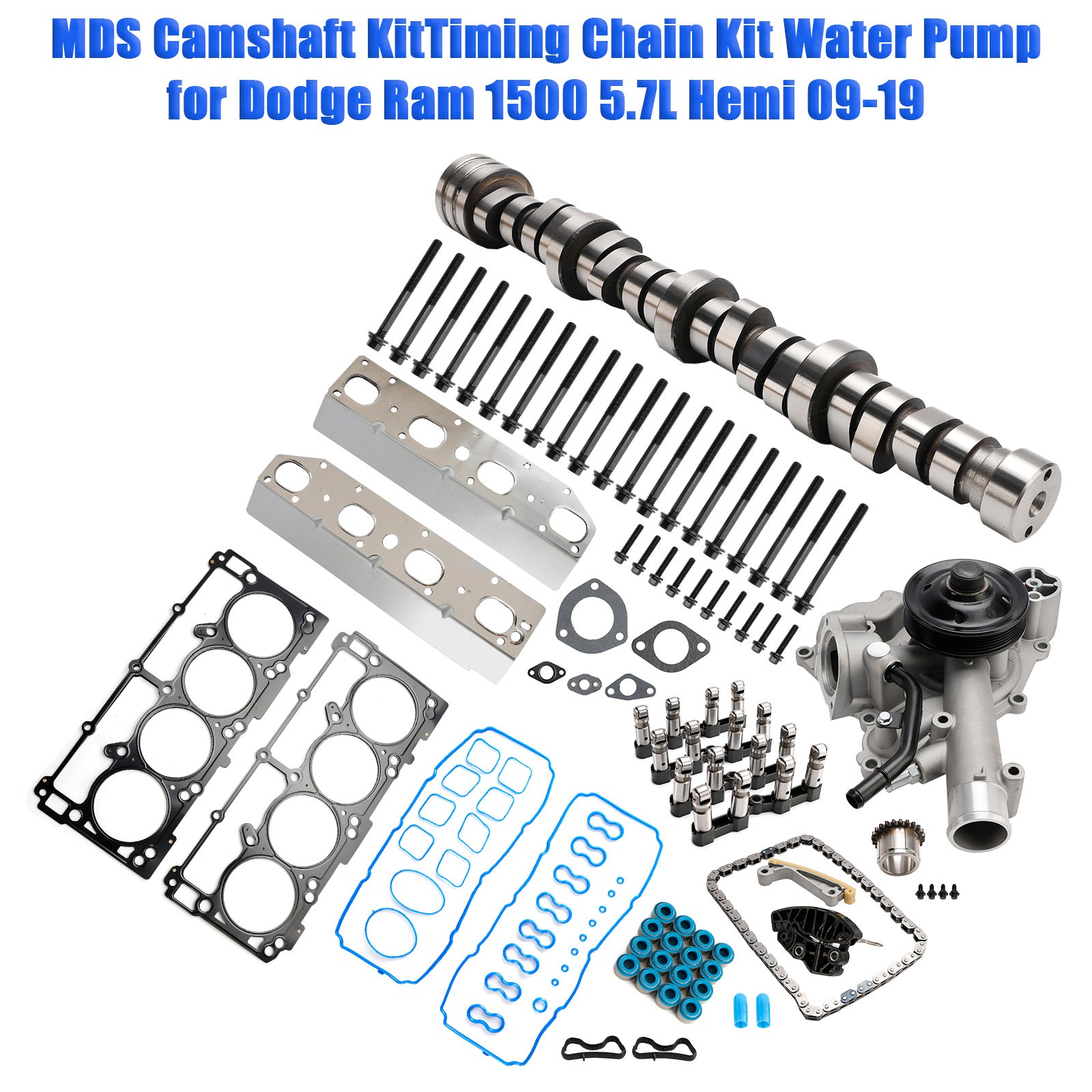 MDS Camshaft KitTiming Chain Kit Water Pump Fit for Dodge Ram 1500 5.7L Hemi 09-19