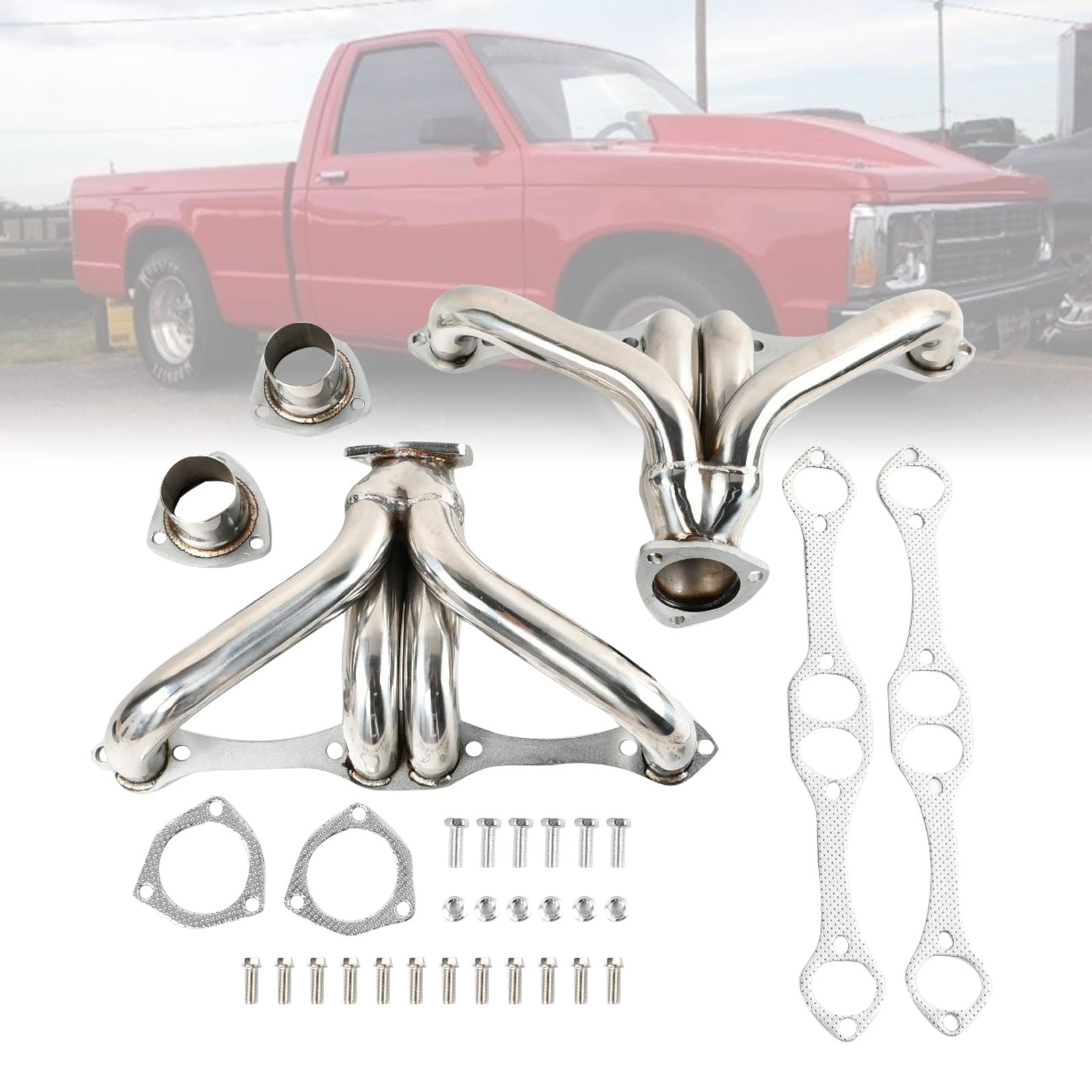 Colector de escape compatible con Chevy Small Block SBC 1-5/8"