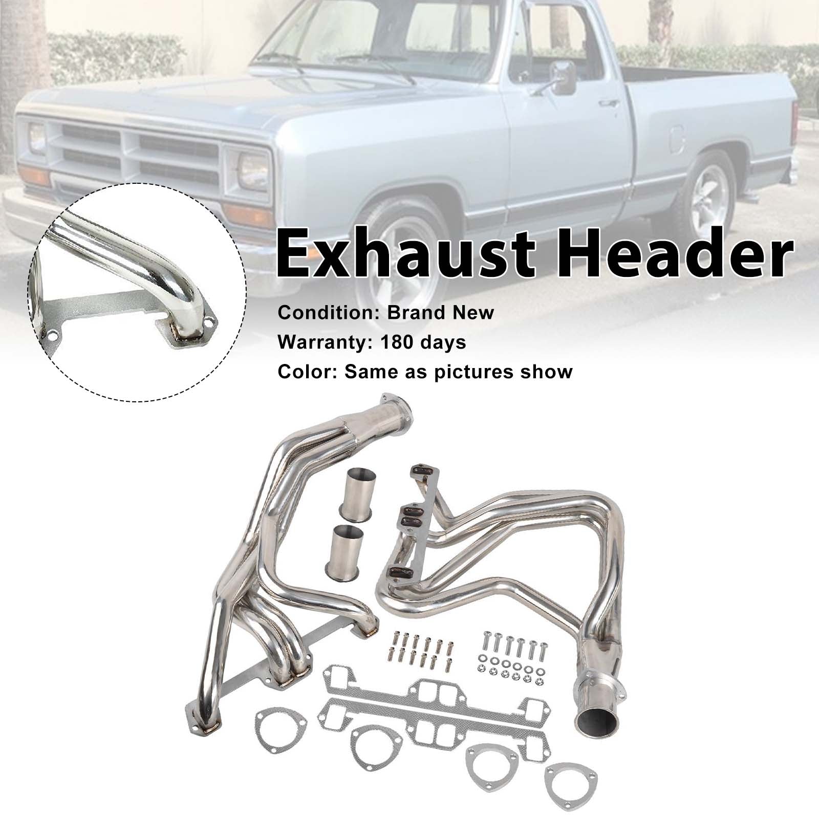 Stainless Steel Exhaust Manifold Header Fit Dodge D100 D150 D200 RD200