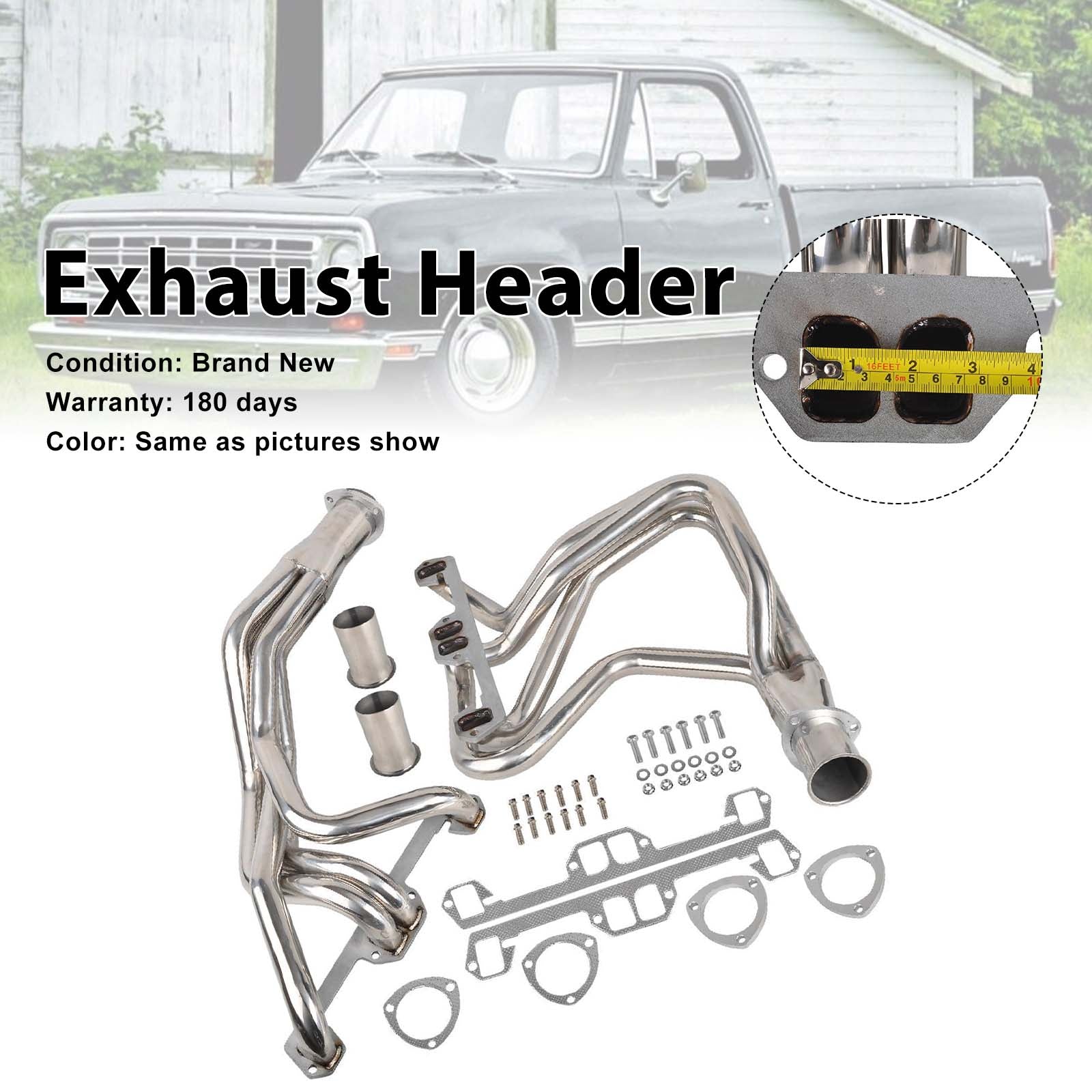 Stainless Steel Exhaust Manifold Header Fit Dodge D100 D150 D200 RD200