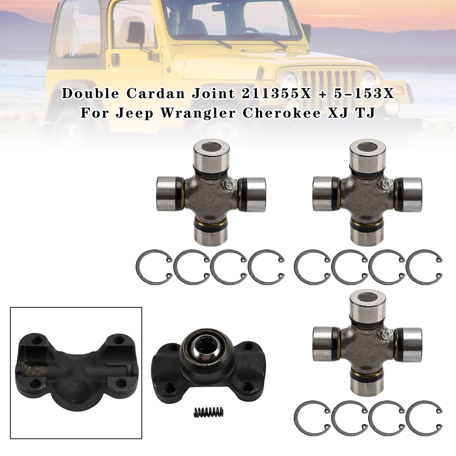 1997-2006 Jeep Wrangler TJ Double Cardan Led 211355X + 5-153X
