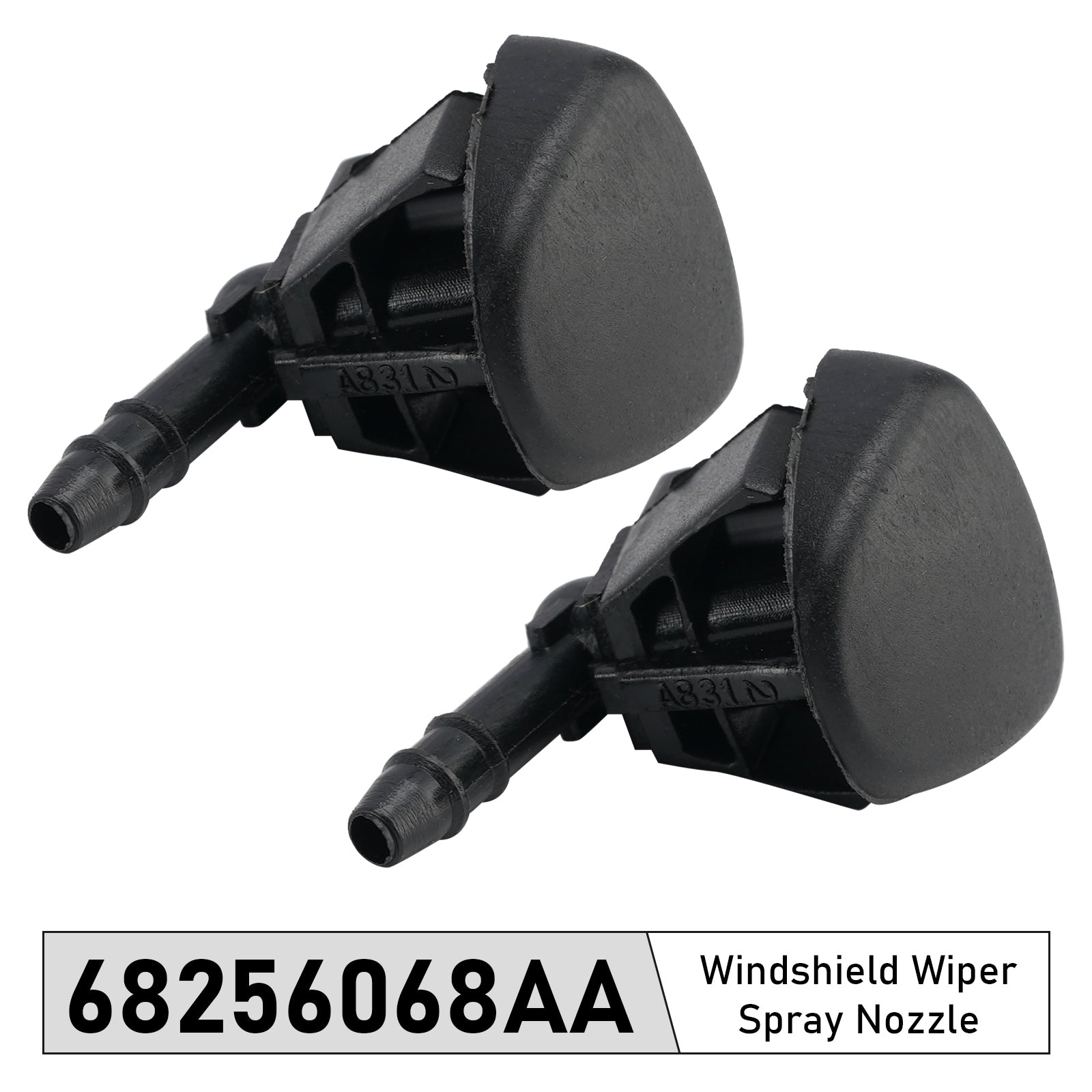 2015-2020 Jeep Renegade 2 Pcs Windshield Wiper Spray Nozzle 68256068AA