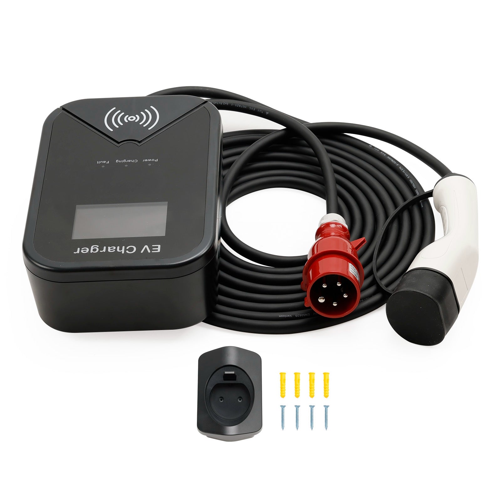 EV-lader Wallbox Type 2 32A 22KW CEE 3-fase stekker Laadstation EV PHEV APP