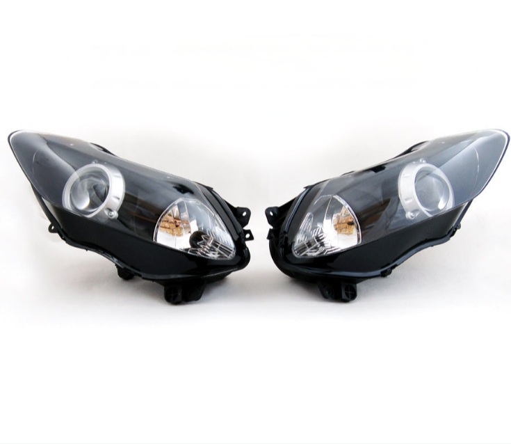 Conjunto de faros delanteros para motocicleta Yamaha R6 2008-2016, transparente, genérico