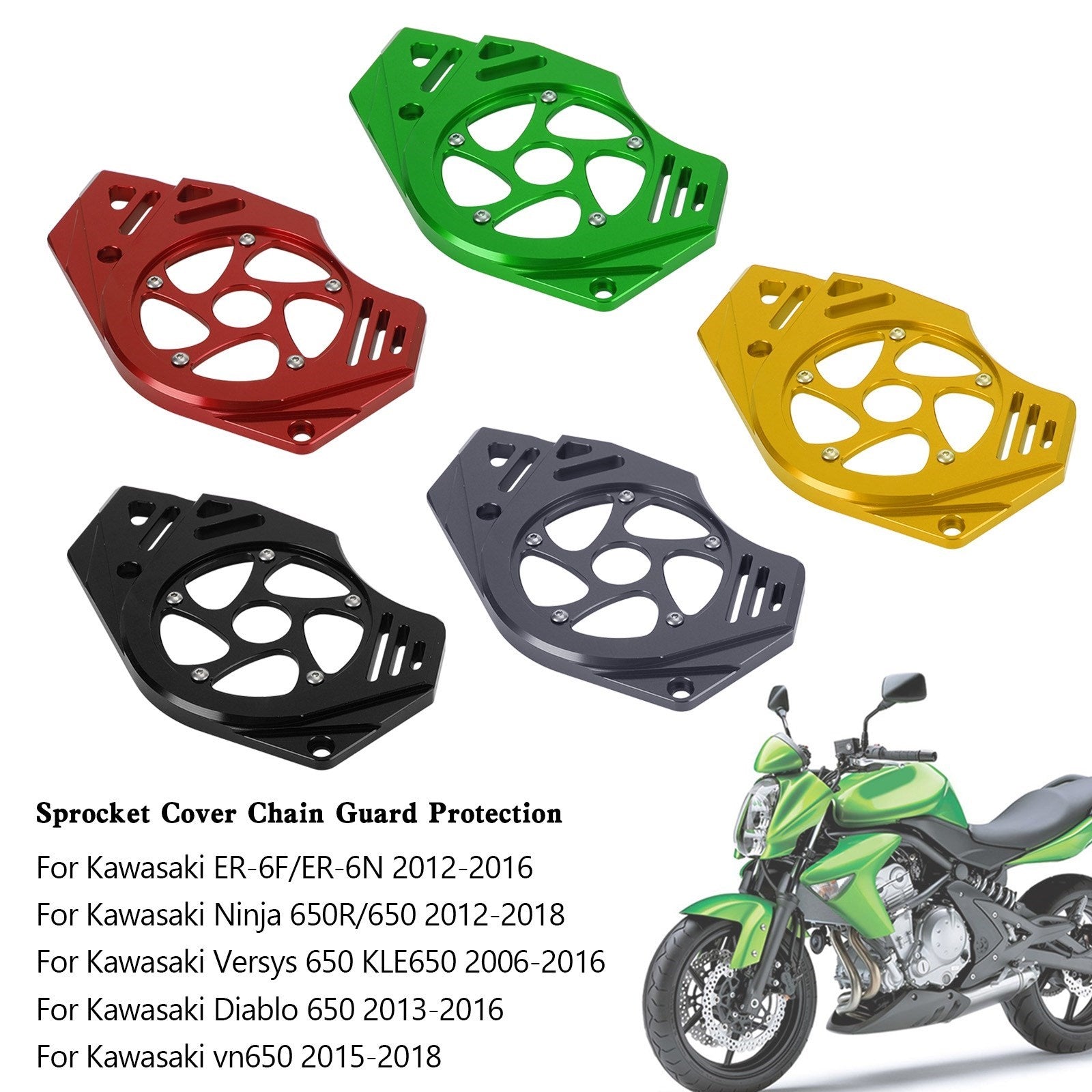 Kawasaki Ninja Vulcan 650 ER-6N Sprocket Cover Chain Guard Protection