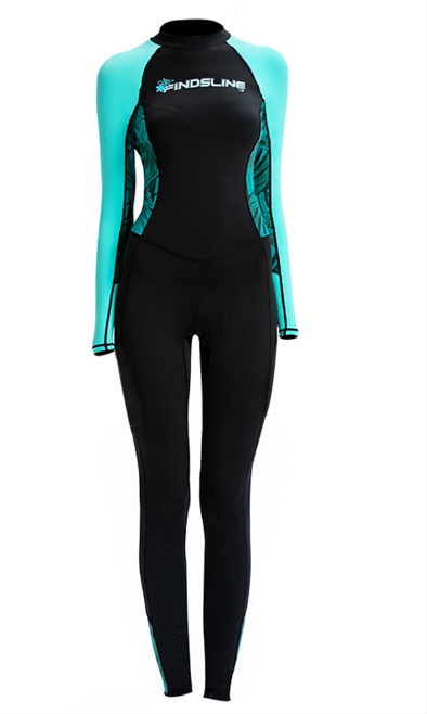 Ultra-tynn kvinner i is silke solkrem våtdrakt full kroppsstrekkdykkedrakt