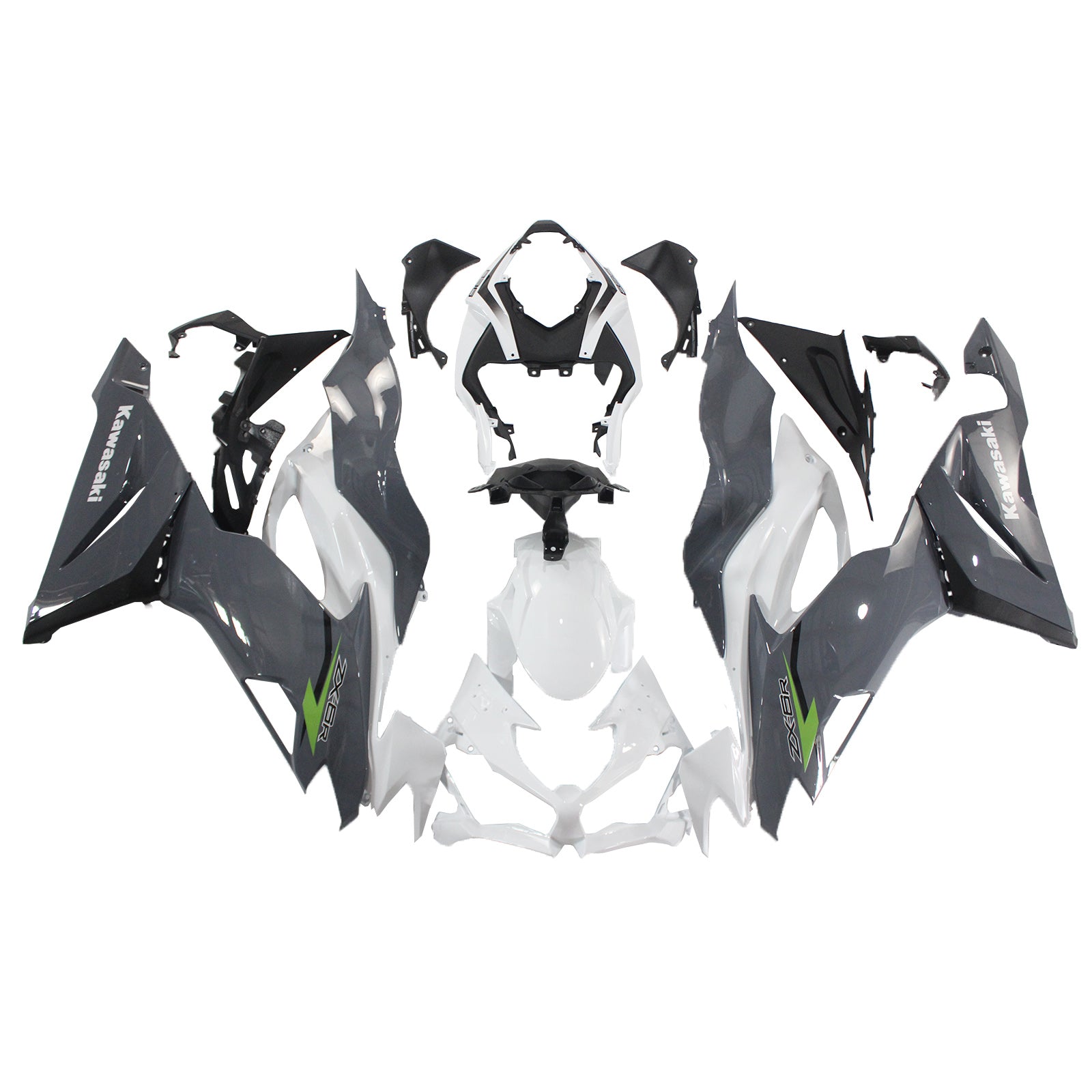 2019-2022 KAWASAKI ZX6R AMOTOPART INJECTION KIT CAURING BORDOWWORD PLASTIQUE ABS # 104