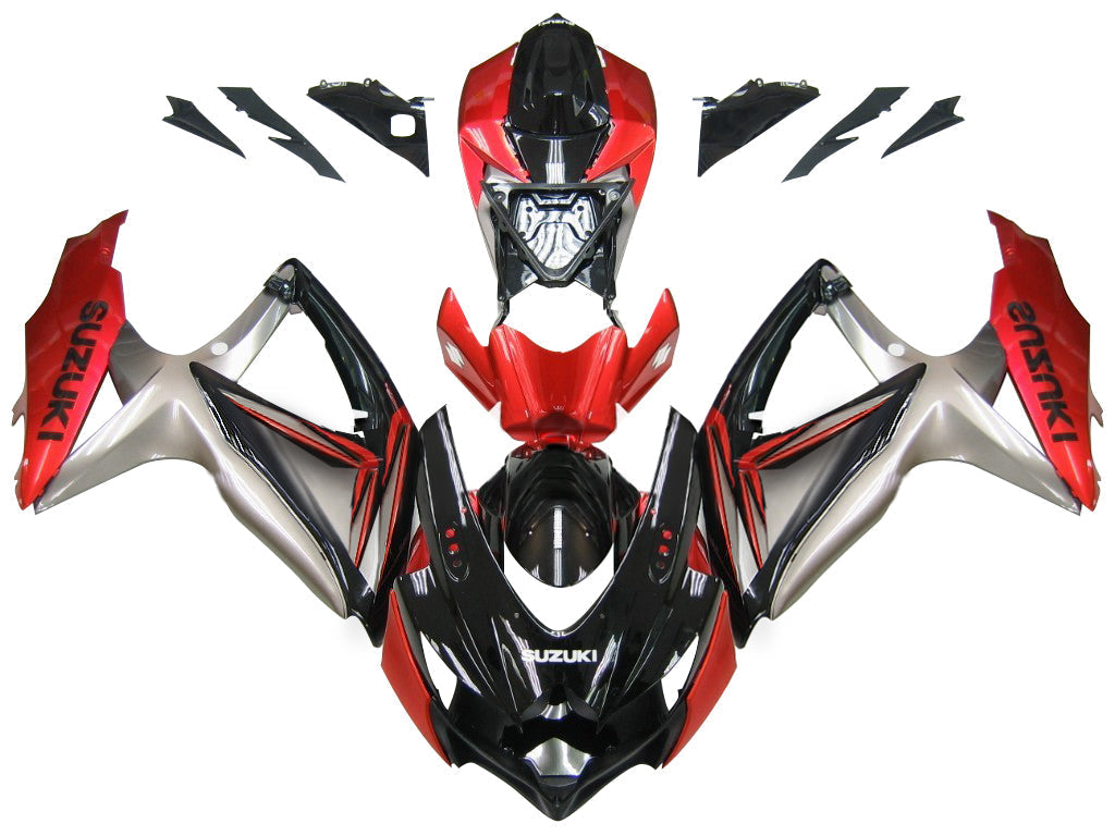 Carenagem Suzuki GSXR600750 G-Sliver 2008-2010&Kit Vermelho