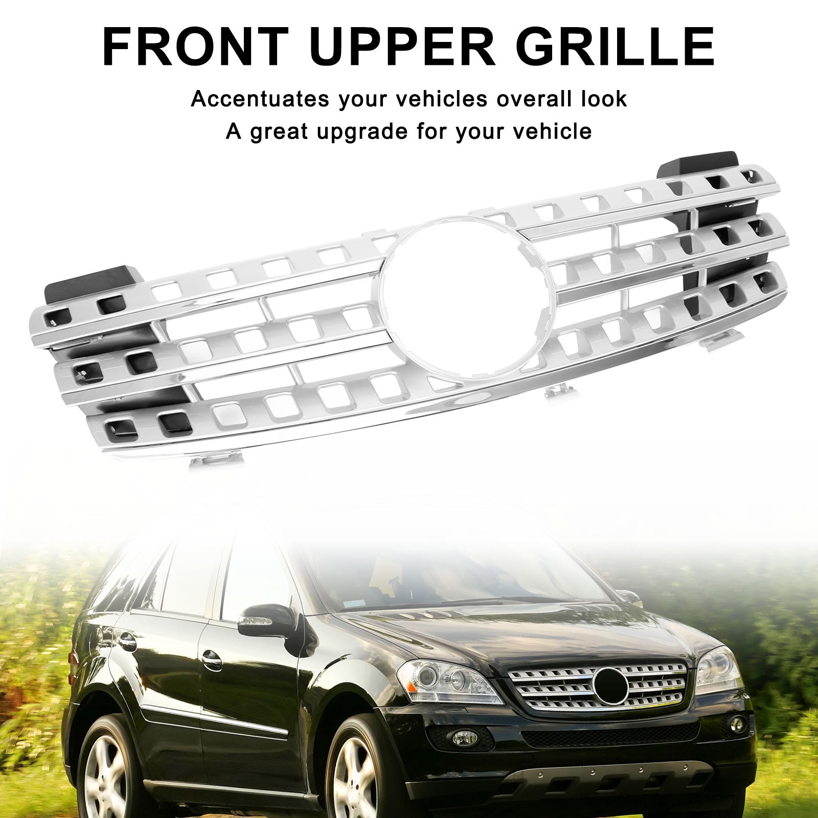 2005-2008 Mercedes-Benz ML-Class W164 Front Bumper Grille Grill Chrome