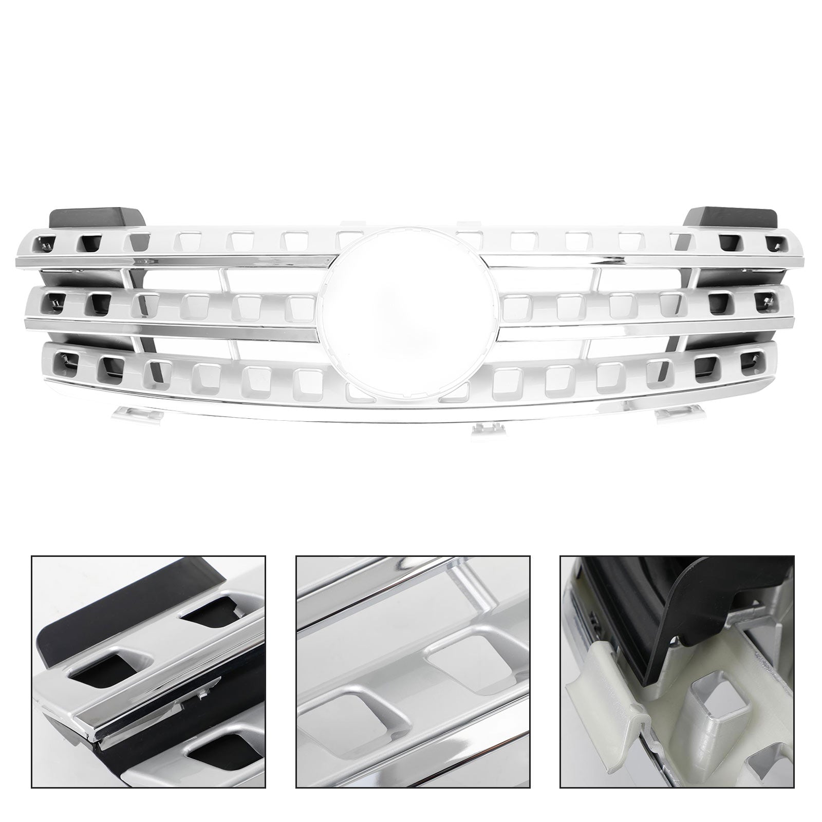 2005-2008 Mercedes-Benz ML-Class W164 Front Bumper Grille Grill Chrome