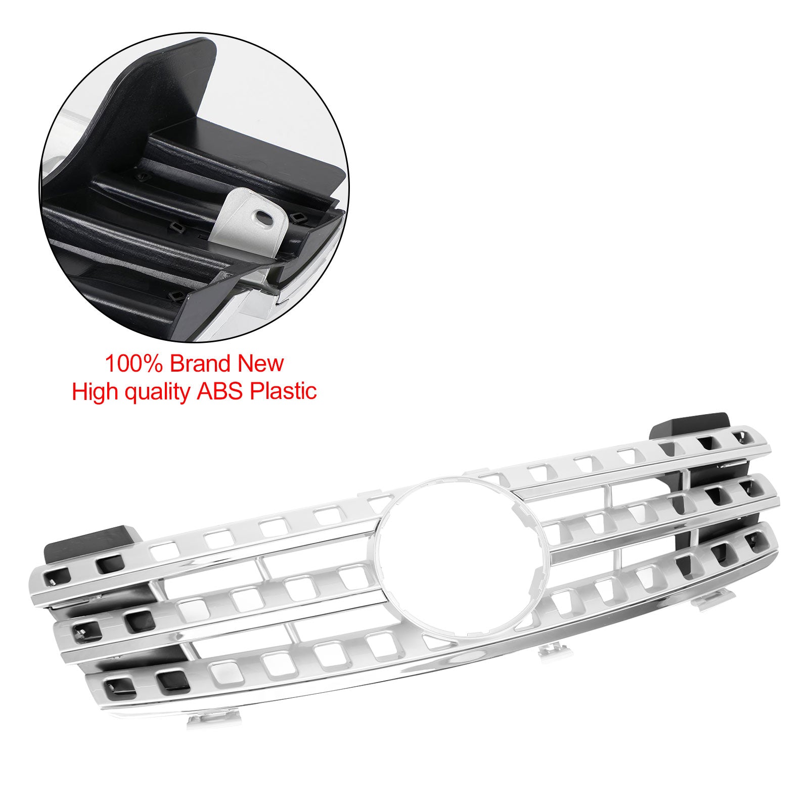 2005-2008 Mercedes-Benz ML-Class W164 Front Bumper Grille Grill Chrome
