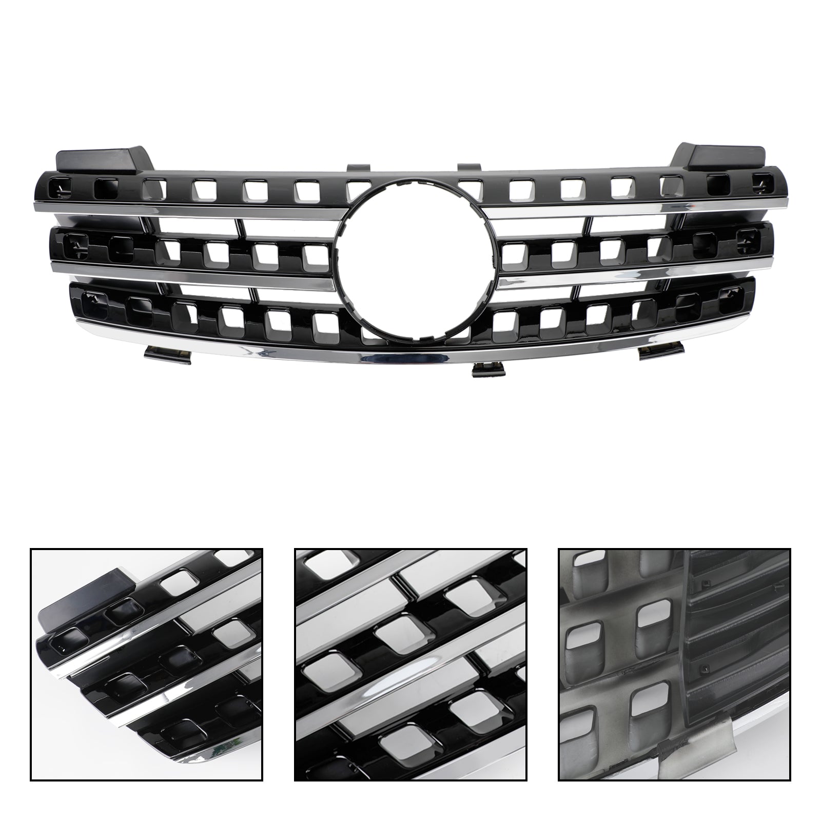 2005 2006 2007 2008 Mercedes ML-Klasse W164 Voorbumpergrille Chroom/Zwart