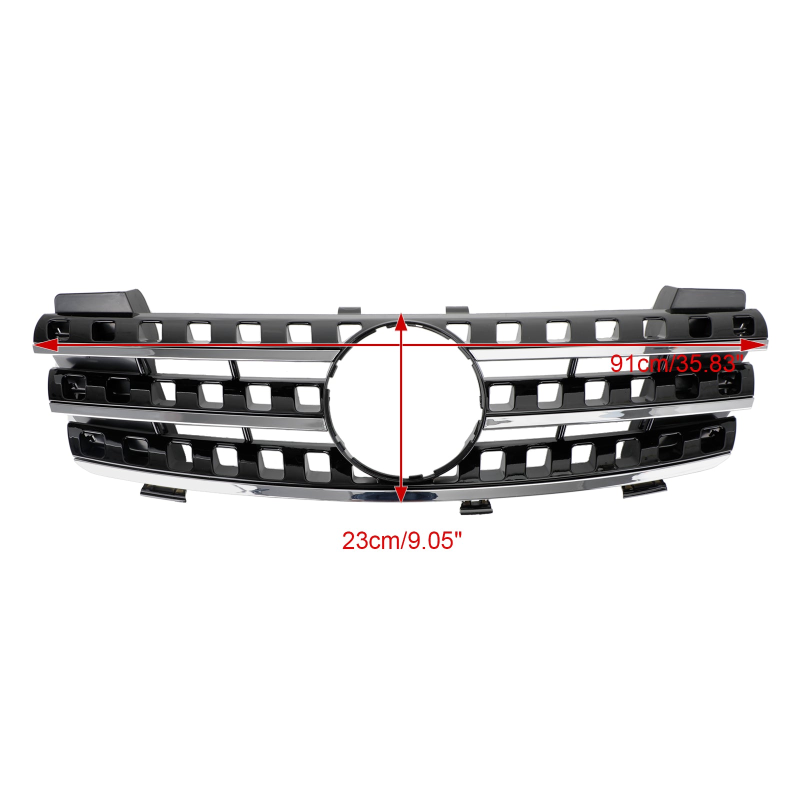 2005 2006 2007 2008 Mercedes ML-Klasse W164 Voorbumpergrille Chroom/Zwart