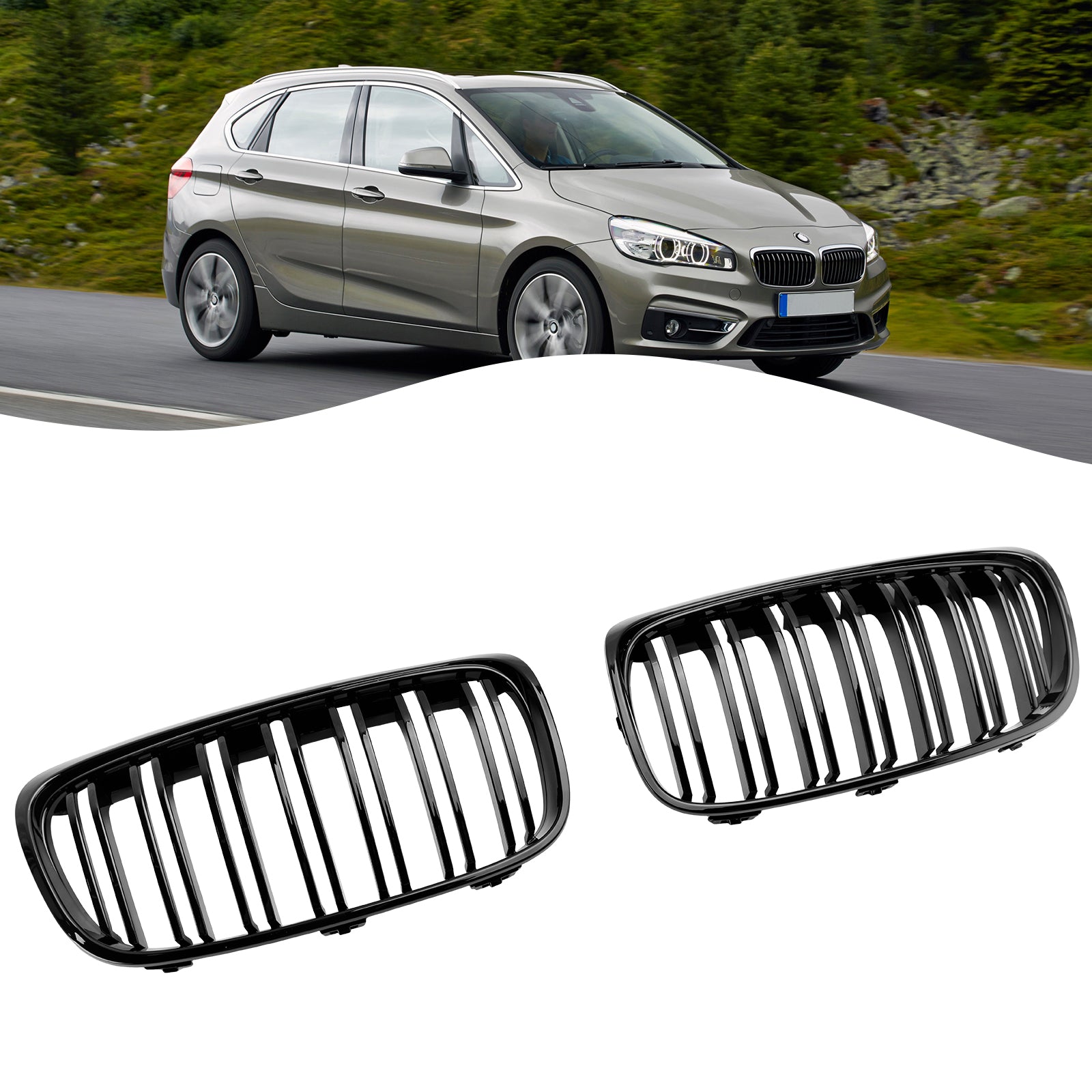 2015-2018 BMW 2 Series Gran Tourer F45 F46 Grila Front Black Grill Grill