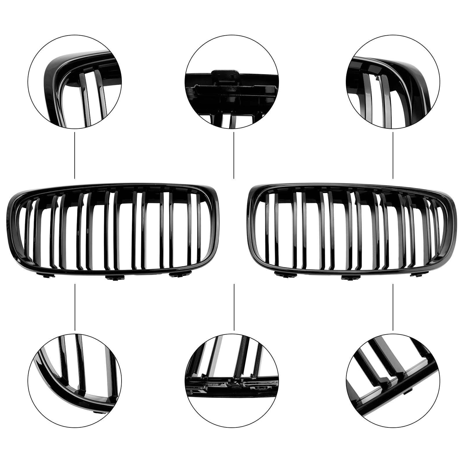 2015-2018 BMW 2 Series Gran Tourer F45 F46 Grila Front Black Grill Grill