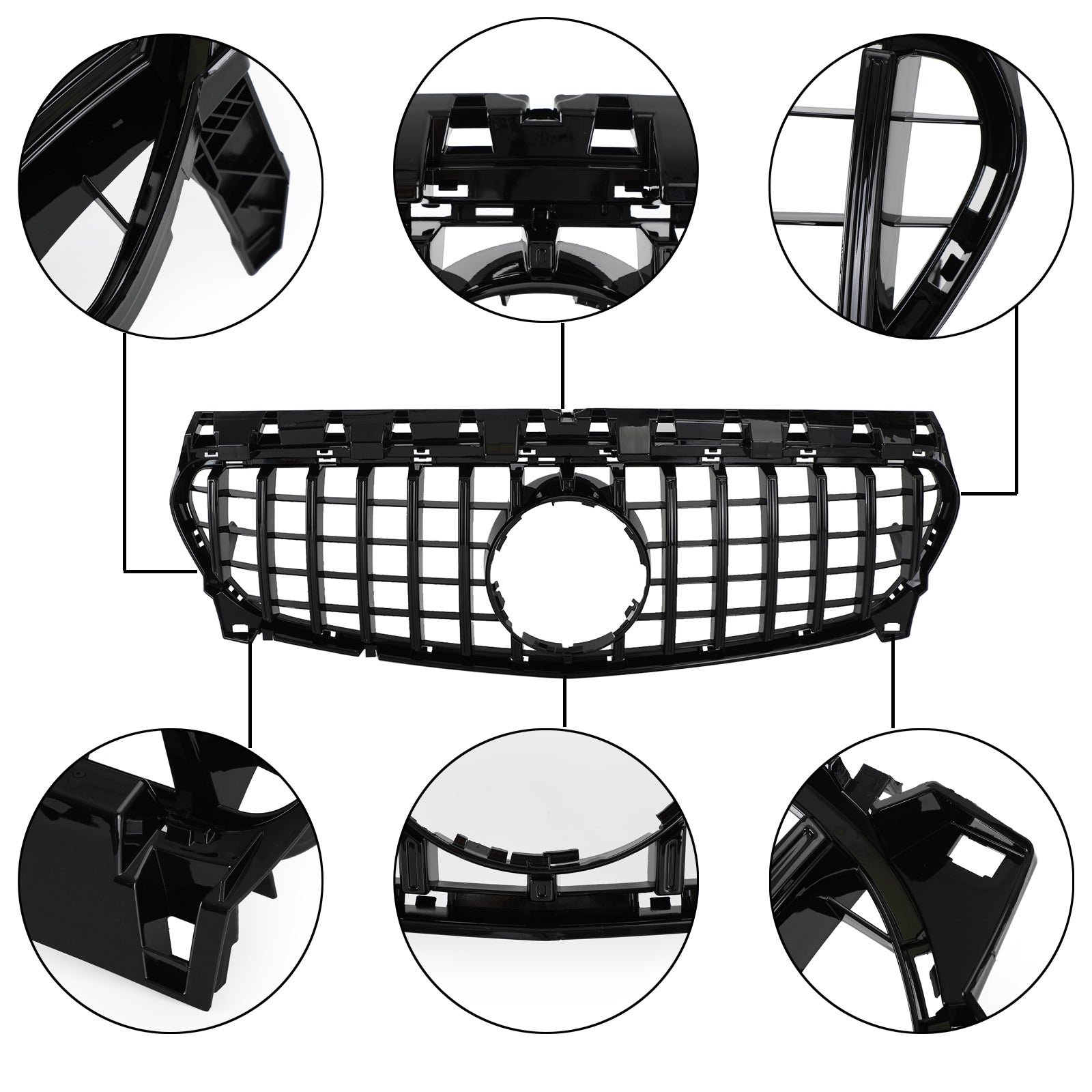 2013-2019 Mercedes Benz W117 CLA250 GT-R Style Front Bumper Grille Grill