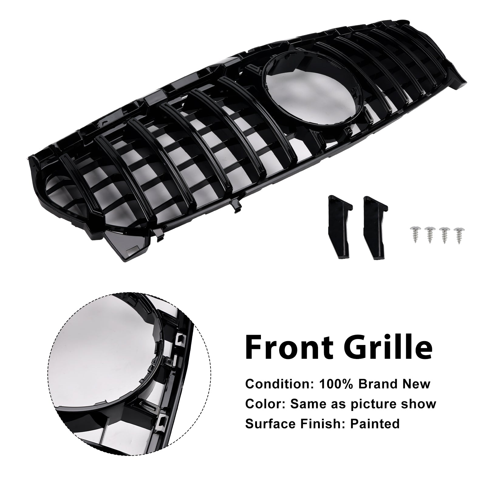 2013-2019 Mercedes Benz CLA-CLASS W117 CLA250 GT Style Front Bumper Grille Grill