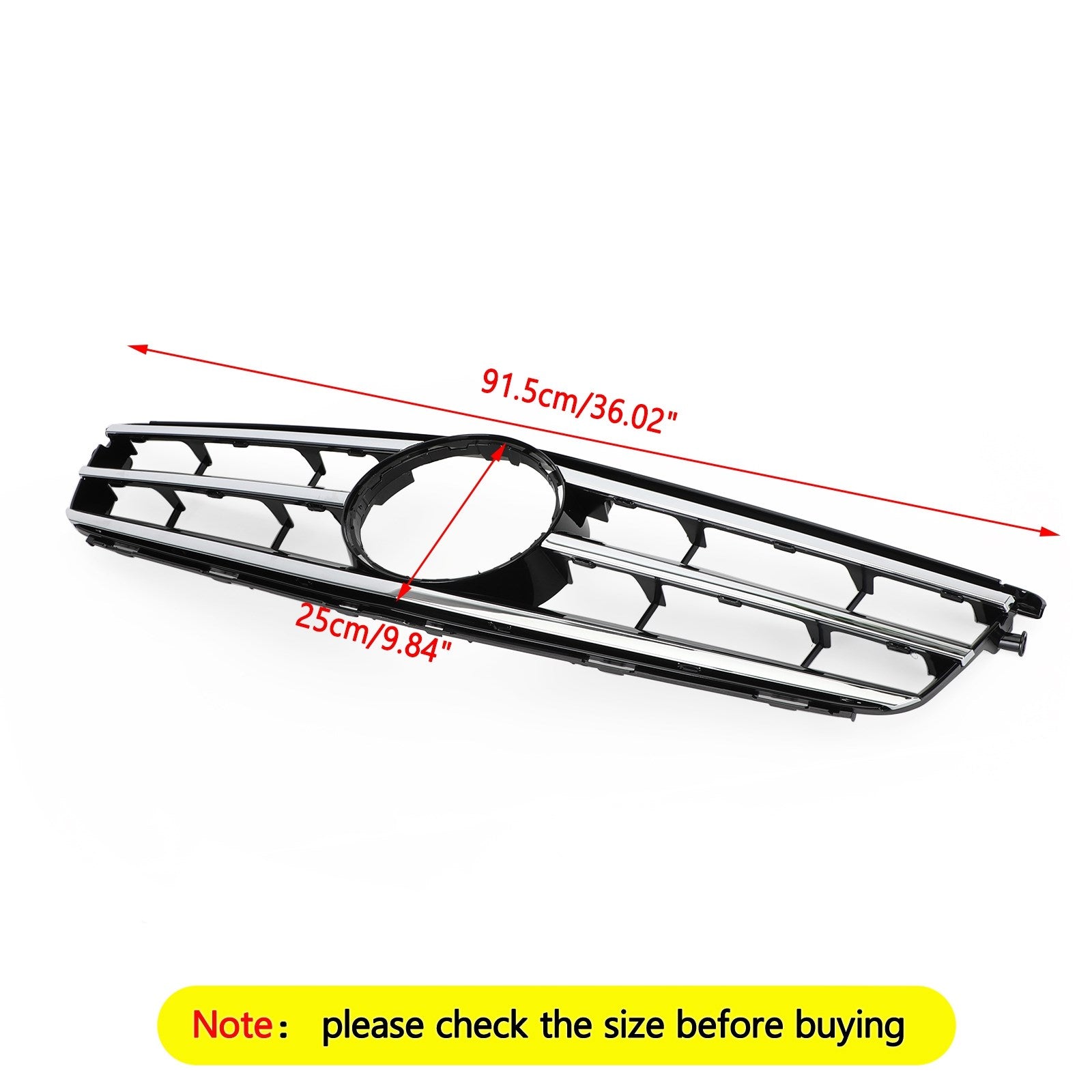 Clase C W204 Parrilla delantera cromada negra LED para Mercedes Benz C300 C350 2008-2014