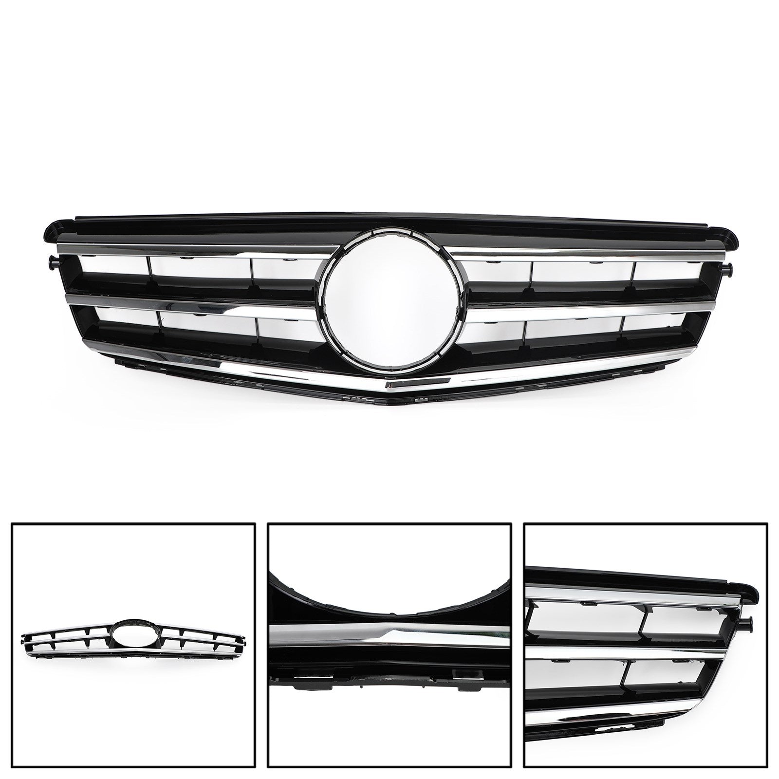 2008 2009 2010 2011 2012 2013 2014 W204 Calandre avant générique à LED chromée noire pour C300 et C350