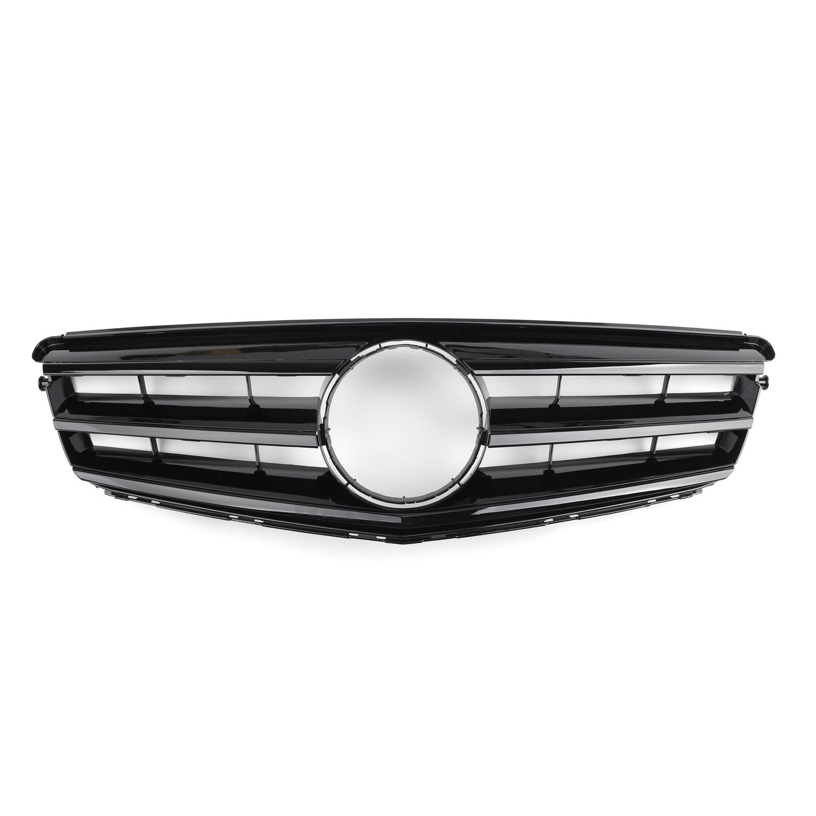 Benz Clase C 2008-2014 W204 Rejilla de parachoques delantera negra con emblema LED C300/C350 genérica