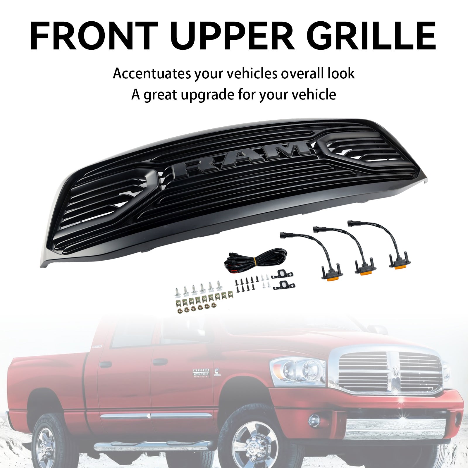 2006-2008 Dodge RAM 1500 Front Bumper Grill Grille
