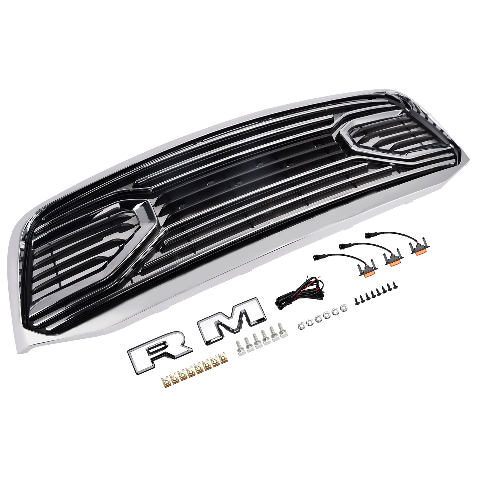 2006-2008 Dodge RAM 1500 Chrome Front Bumper Grill Grille