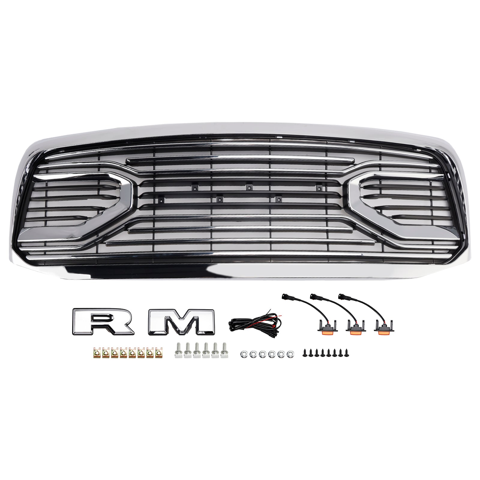 2006-2008 Dodge RAM 1500 Chrome Front Bumper Grill Grille
