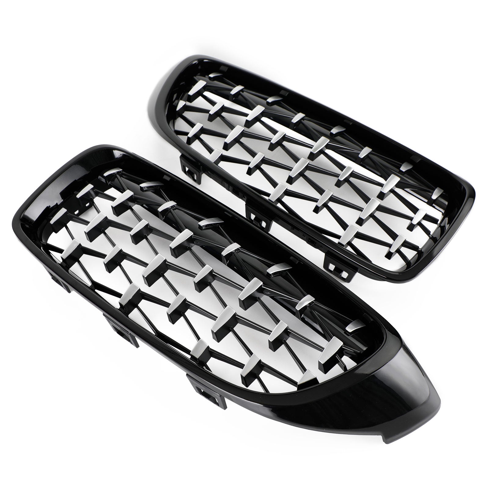 2014-2018 BMW 4-serie F32 F33 F36 F82 M4 Alla modeller svart & Kromdiamant övre främre grill