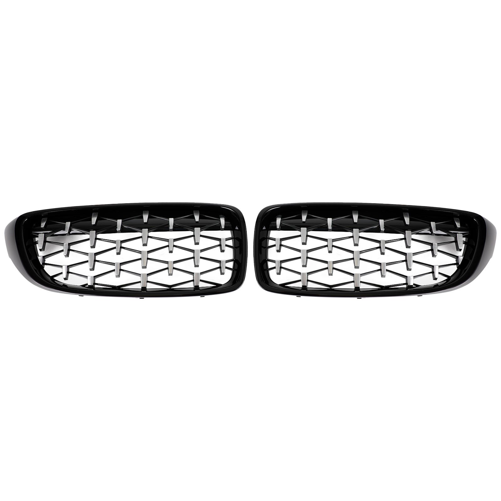 2014-2018 BMW 4-serie F32 F33 F36 F82 M4 Alla modeller svart & Kromdiamant övre främre grill