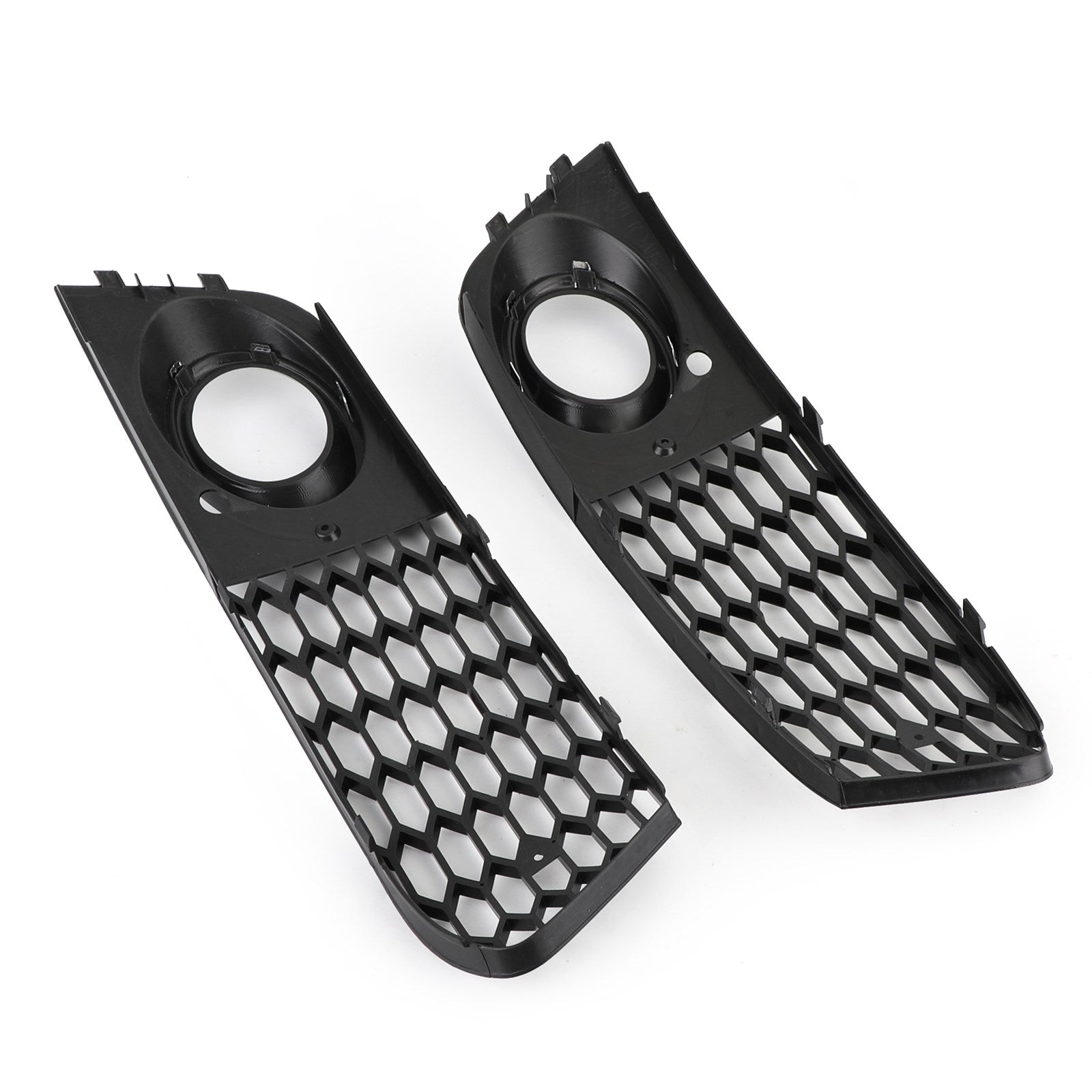 Grade hexagonal esportiva estilo colmeia Audi A4 B8 RS4 2009-2012 & Grade de ventilação aberta para farol de neblina em malha tipo favo de mel preto brilhante