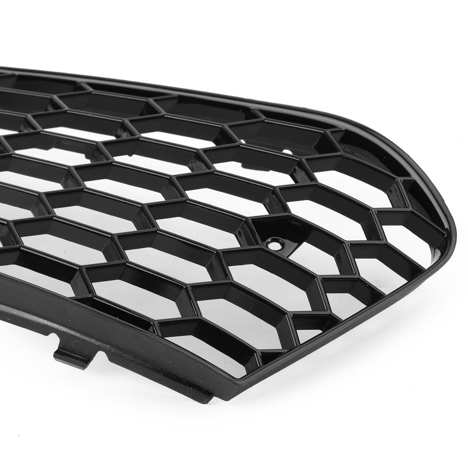 Grade hexagonal esportiva estilo colmeia Audi A4 B8 RS4 2009-2012 & Grade de ventilação aberta para farol de neblina em malha tipo favo de mel preto brilhante