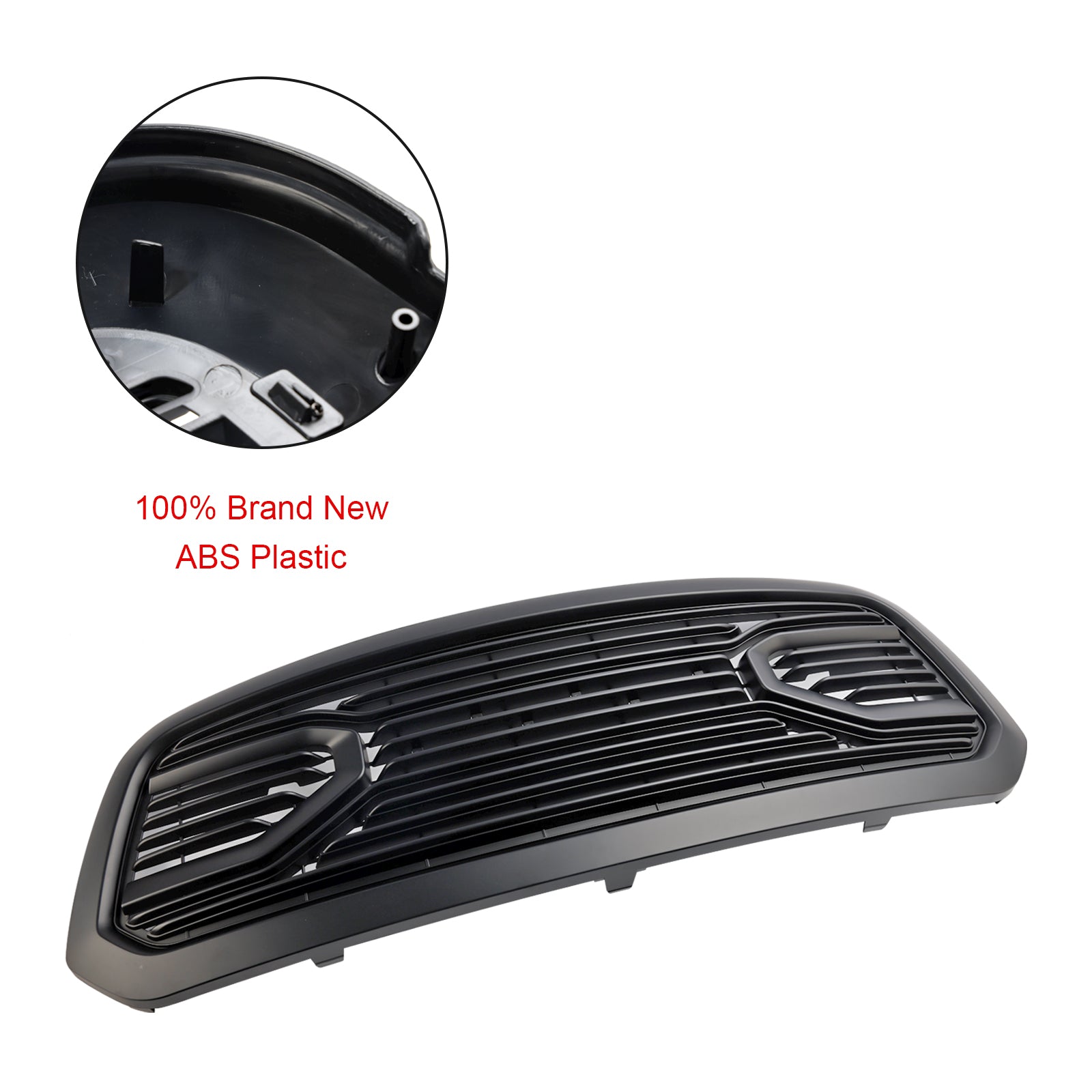 2013-2018 Dodge Ram 1500 Black Big Horn Style Style Grile Grill Grill