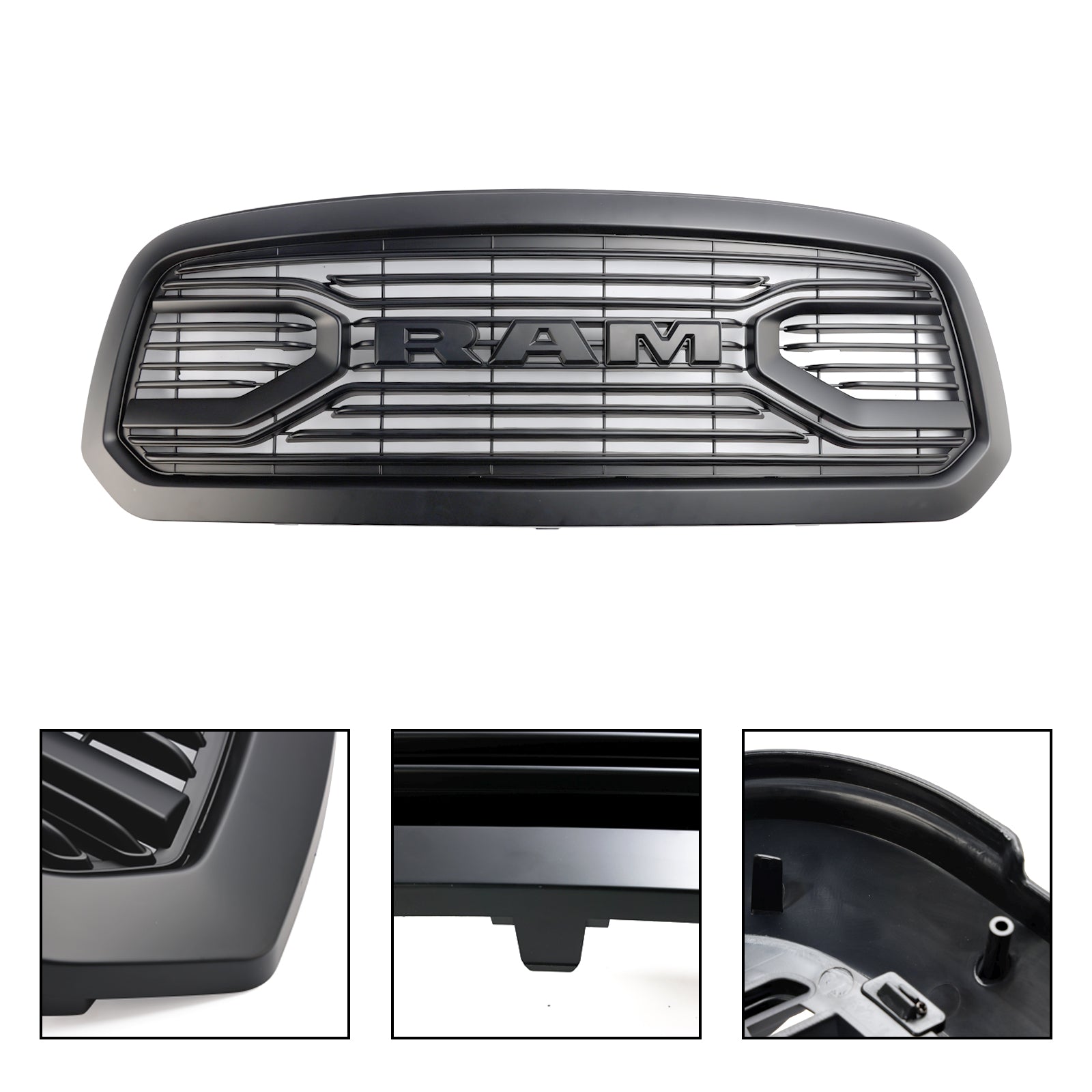 2013-2018 Dodge Ram 1500 Black Big Horn Style Style Grile Grill Grill