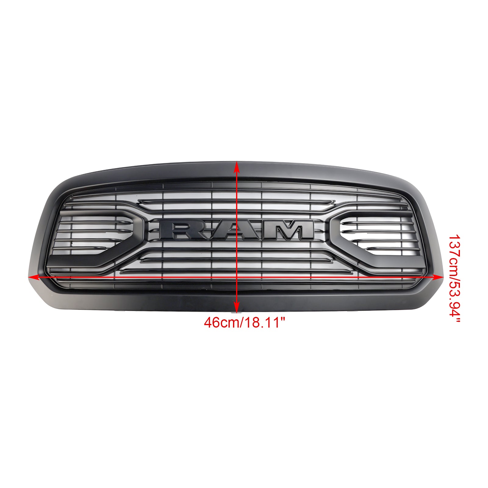 2013-2018 Dodge Ram 1500 Black Big Horn Style Style Grile Grill Grill