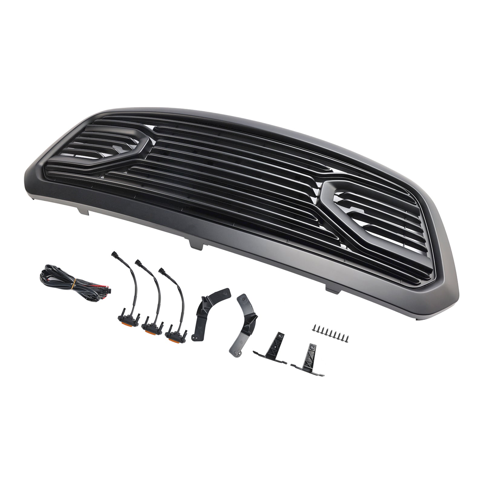 2013-2018 Dodge Ram 1500 Black Big Horn Style Style Grile Grill Grill