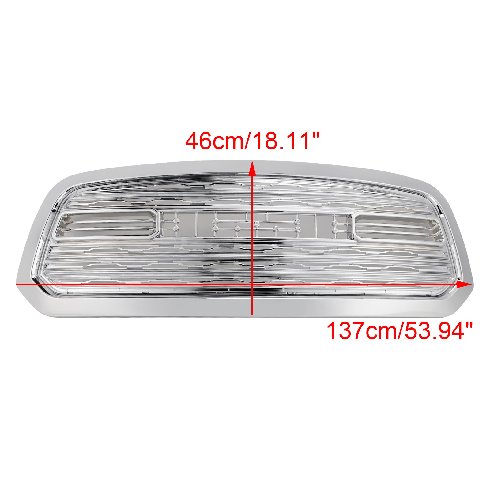 Grille de pare-chocs avant style Dodge Ram 1500 LTD 2013-2018 chromée