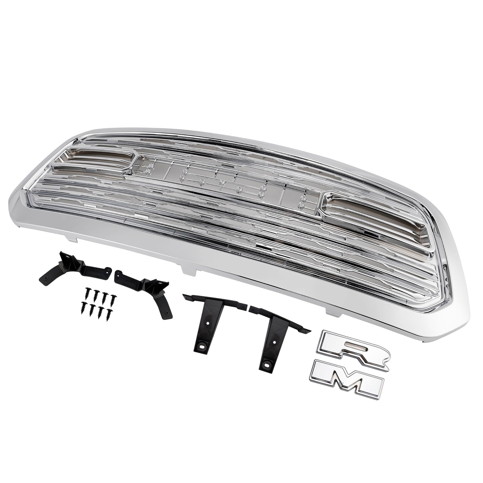 Grille de pare-chocs avant style Dodge Ram 1500 LTD 2013-2018 chromée