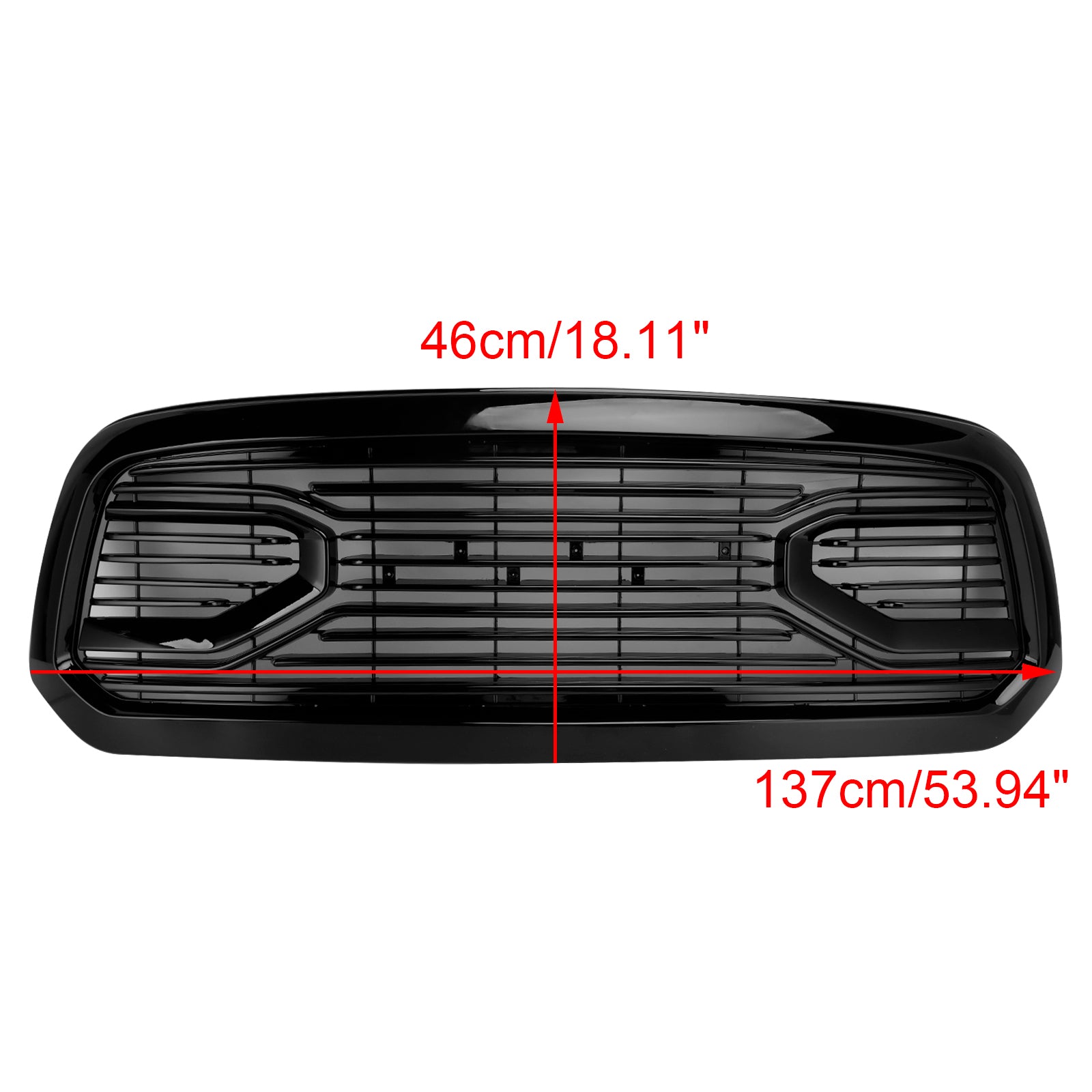 2013-2018 Dodge Ram 1500 Big Horn Style Front Bumper Grill Grille Black