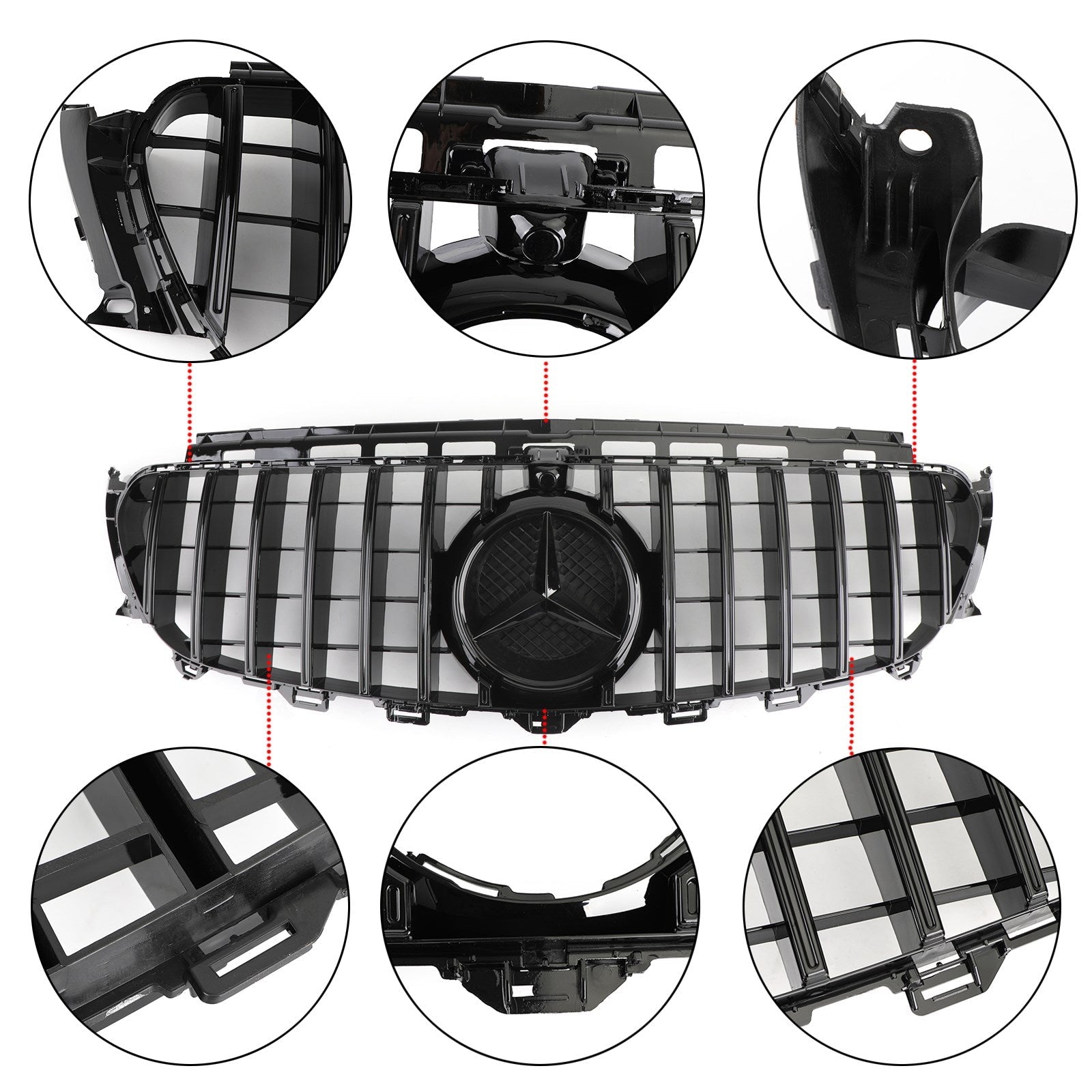 2016 2017 2018 2019 E-Class W213 Mercedes Benz AMG front Grill Grille W/ CAMERA